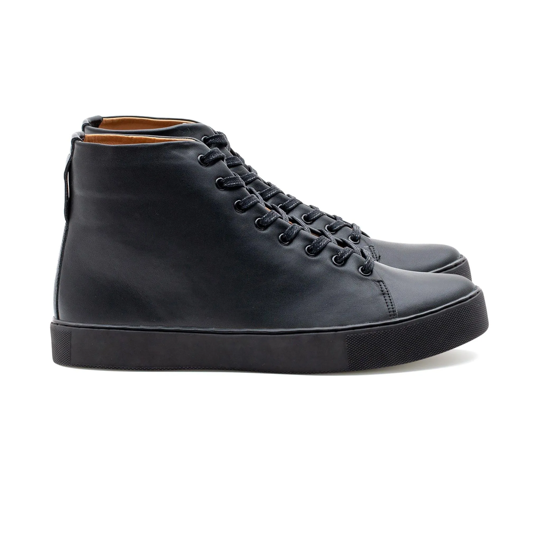 Overstone Hi Derby - Veau Noir