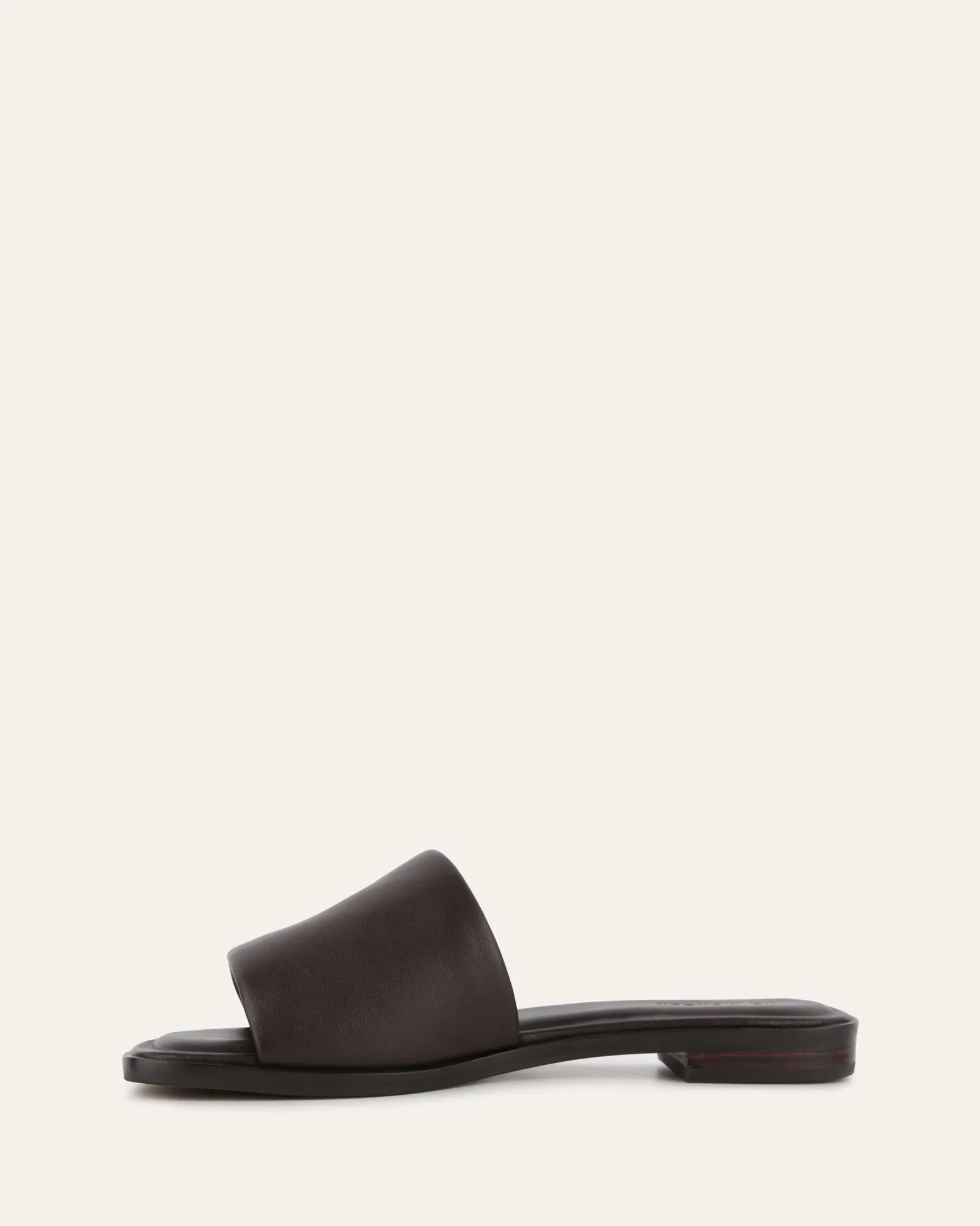PICASSO FLAT SLIDE CUIR CACAO