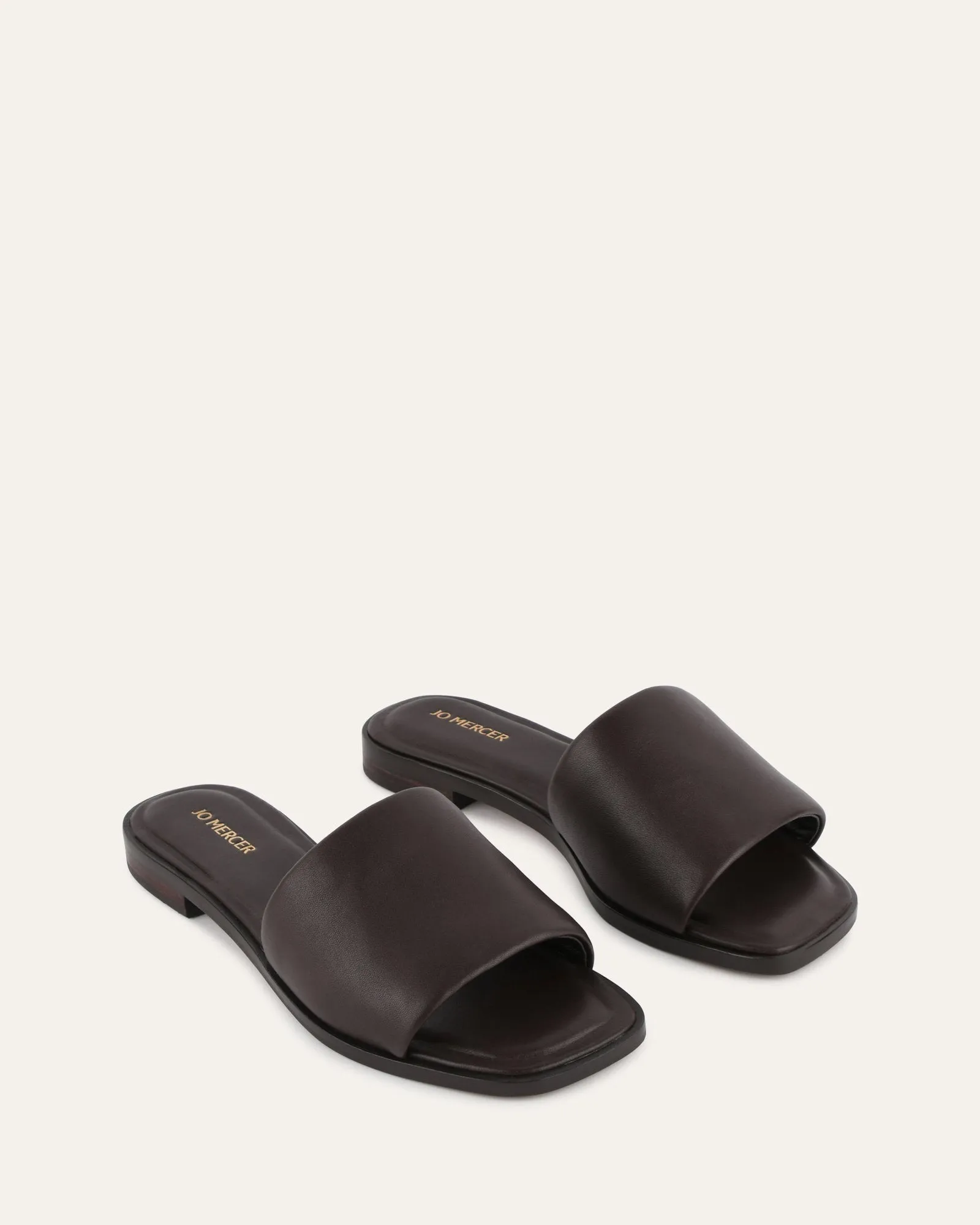 PICASSO FLAT SLIDE CUIR CACAO