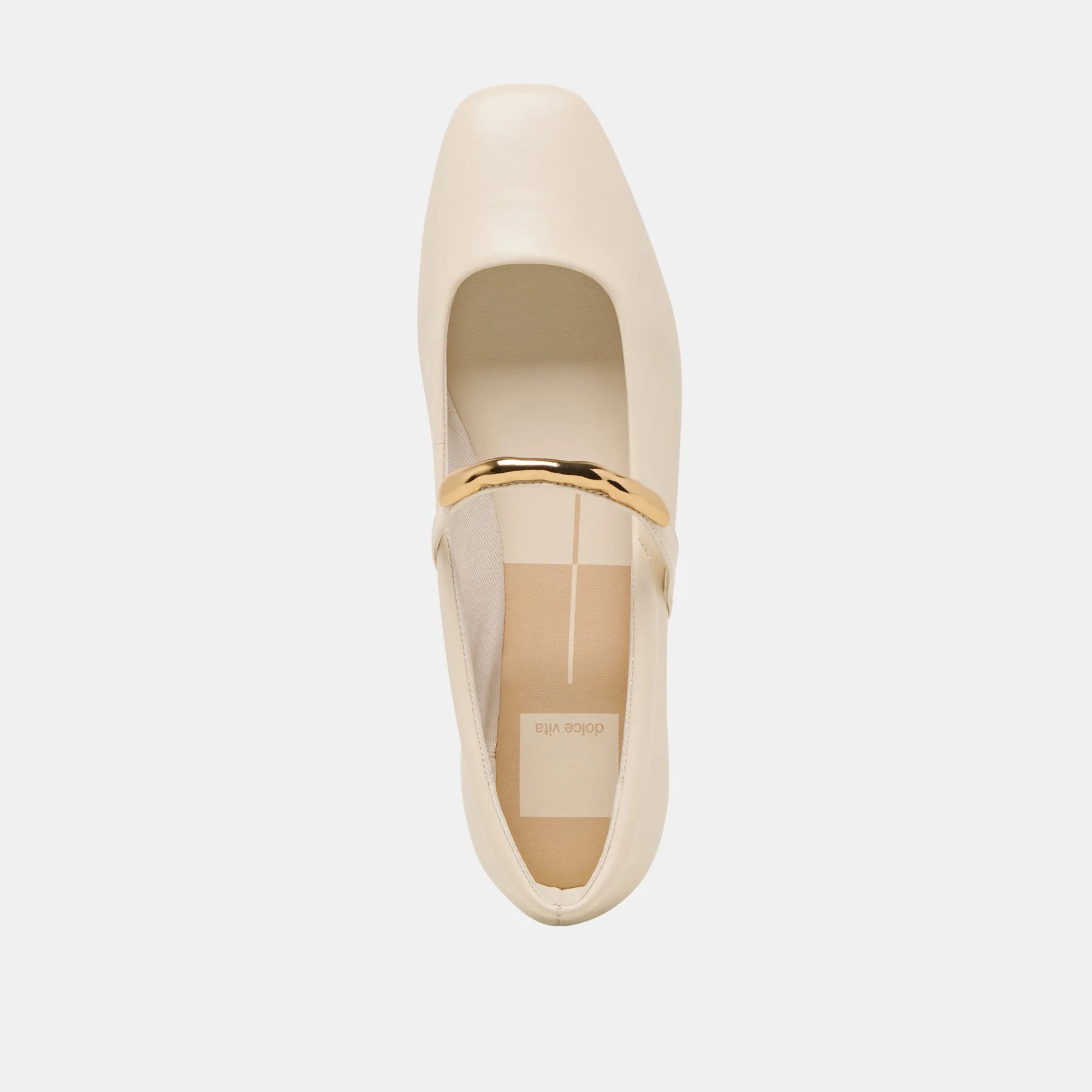 BALLERINES RADYA EN CUIR CRÈME