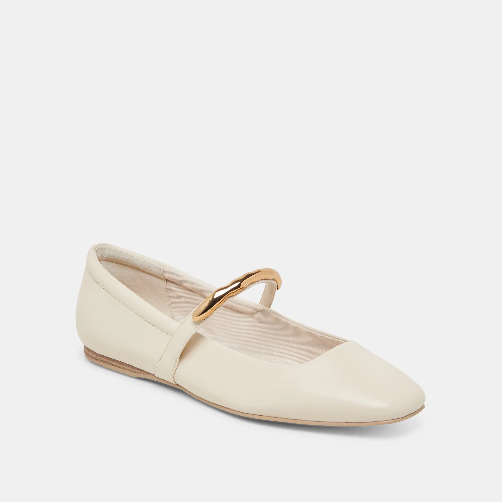 BALLERINES RADYA EN CUIR CRÈME