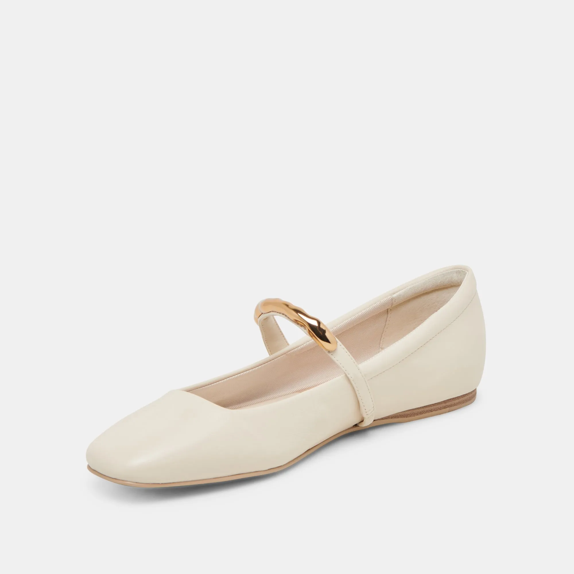 BALLERINES RADYA EN CUIR CRÈME