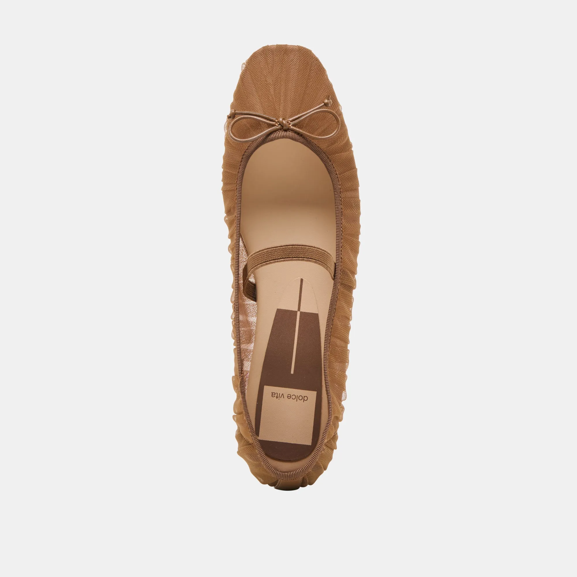 RAEVEN BALLERINES BRUN MOYEN TULLE