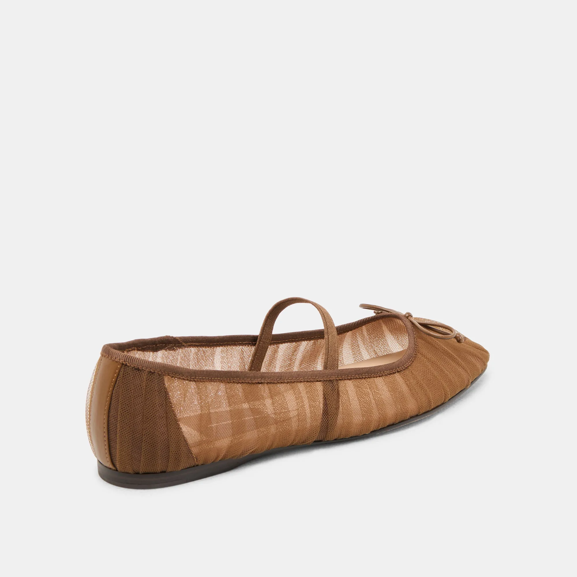 RAEVEN BALLERINES BRUN MOYEN TULLE