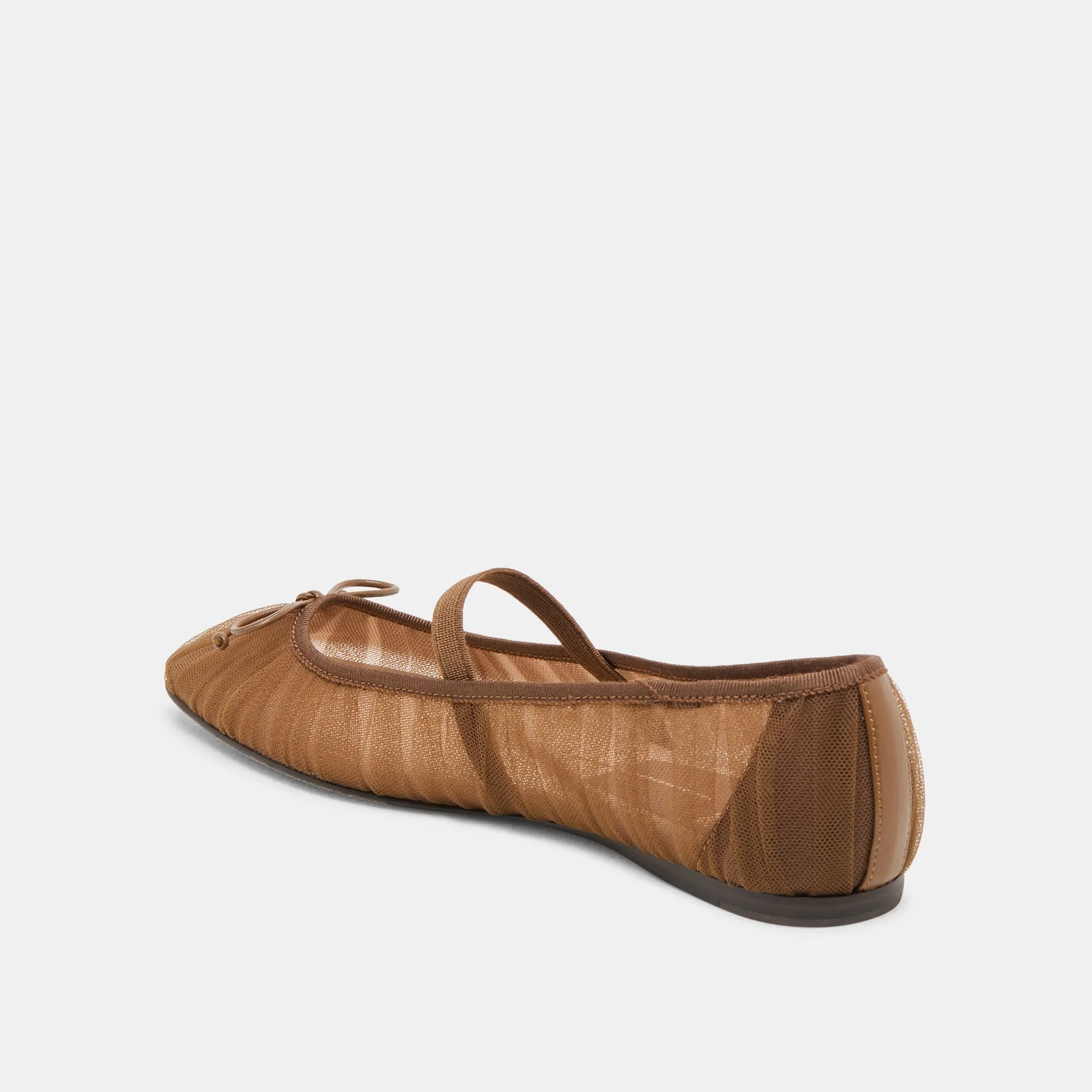 RAEVEN BALLERINES BRUN MOYEN TULLE