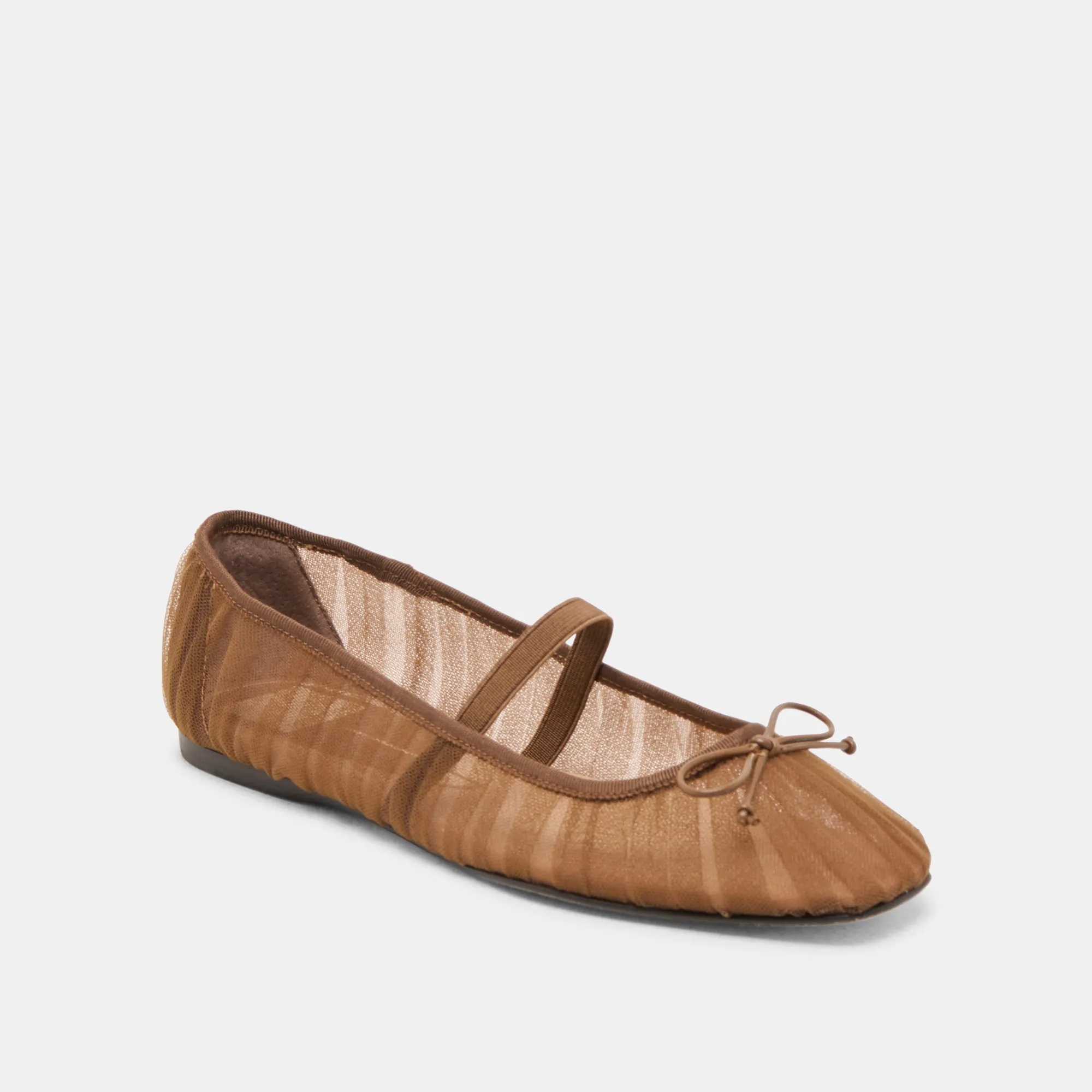 RAEVEN BALLERINES BRUN MOYEN TULLE