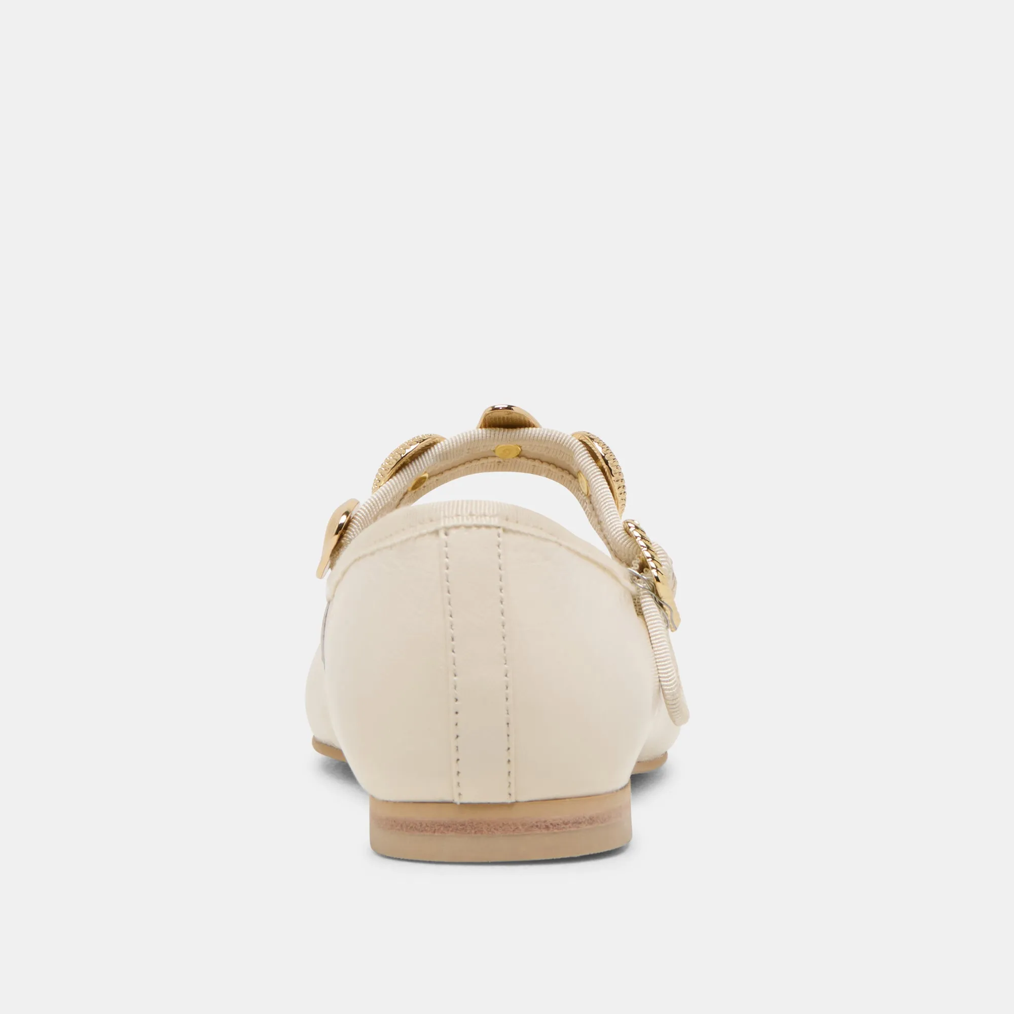 RELAN BALLERINES BLANC CASSÉ CUIR