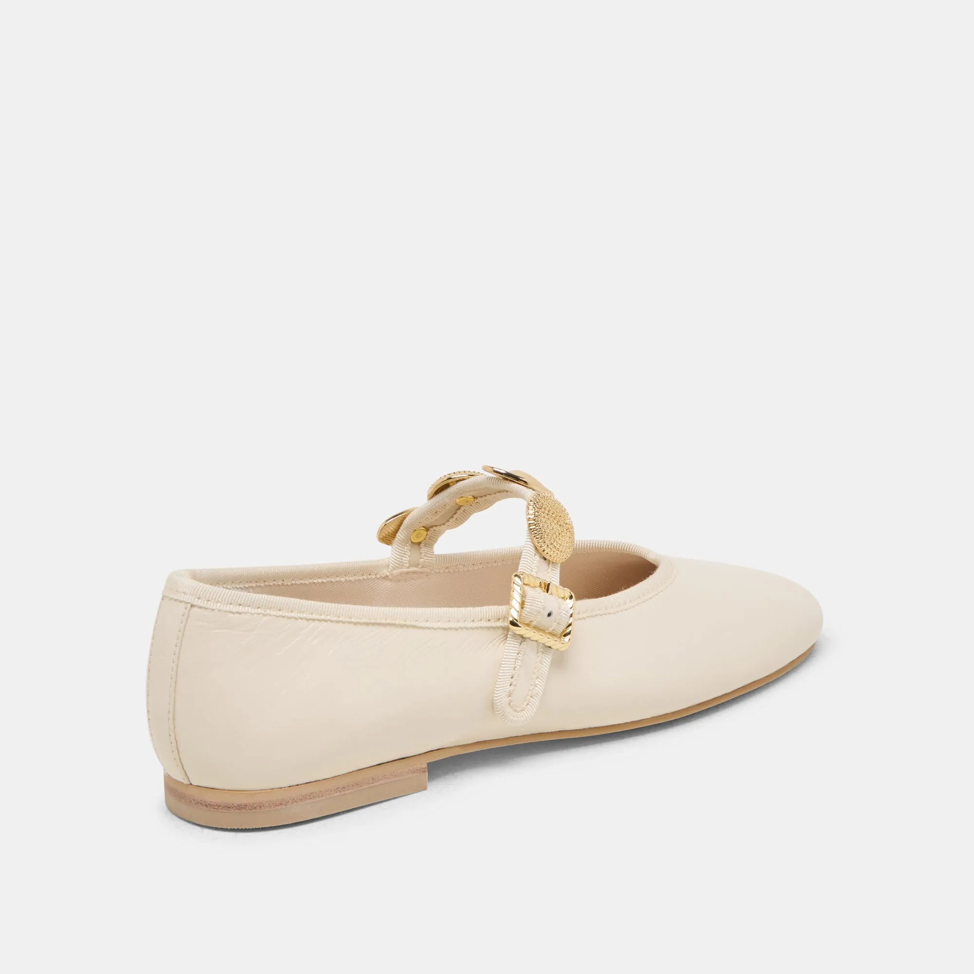 RELAN BALLERINES BLANC CASSÉ CUIR