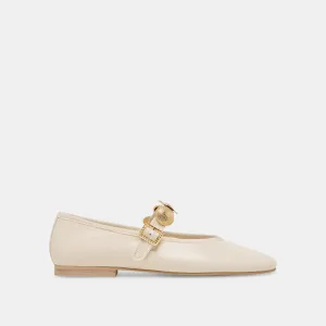 RELAN BALLERINES BLANC CASSÉ CUIR