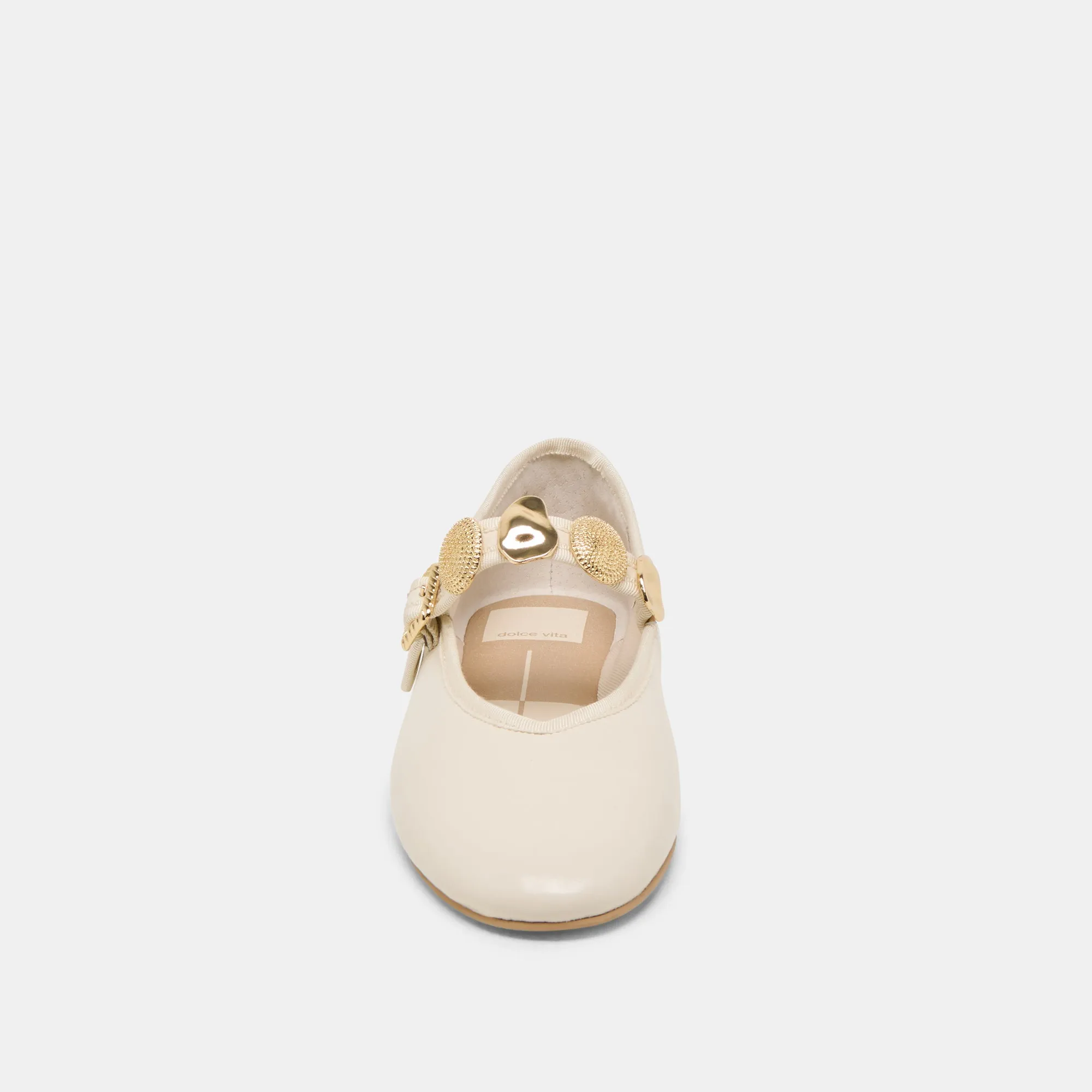 RELAN BALLERINES BLANC CASSÉ CUIR