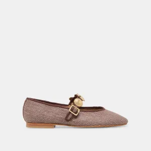 RELAN BALLET FLATS NOIX RAFFIA