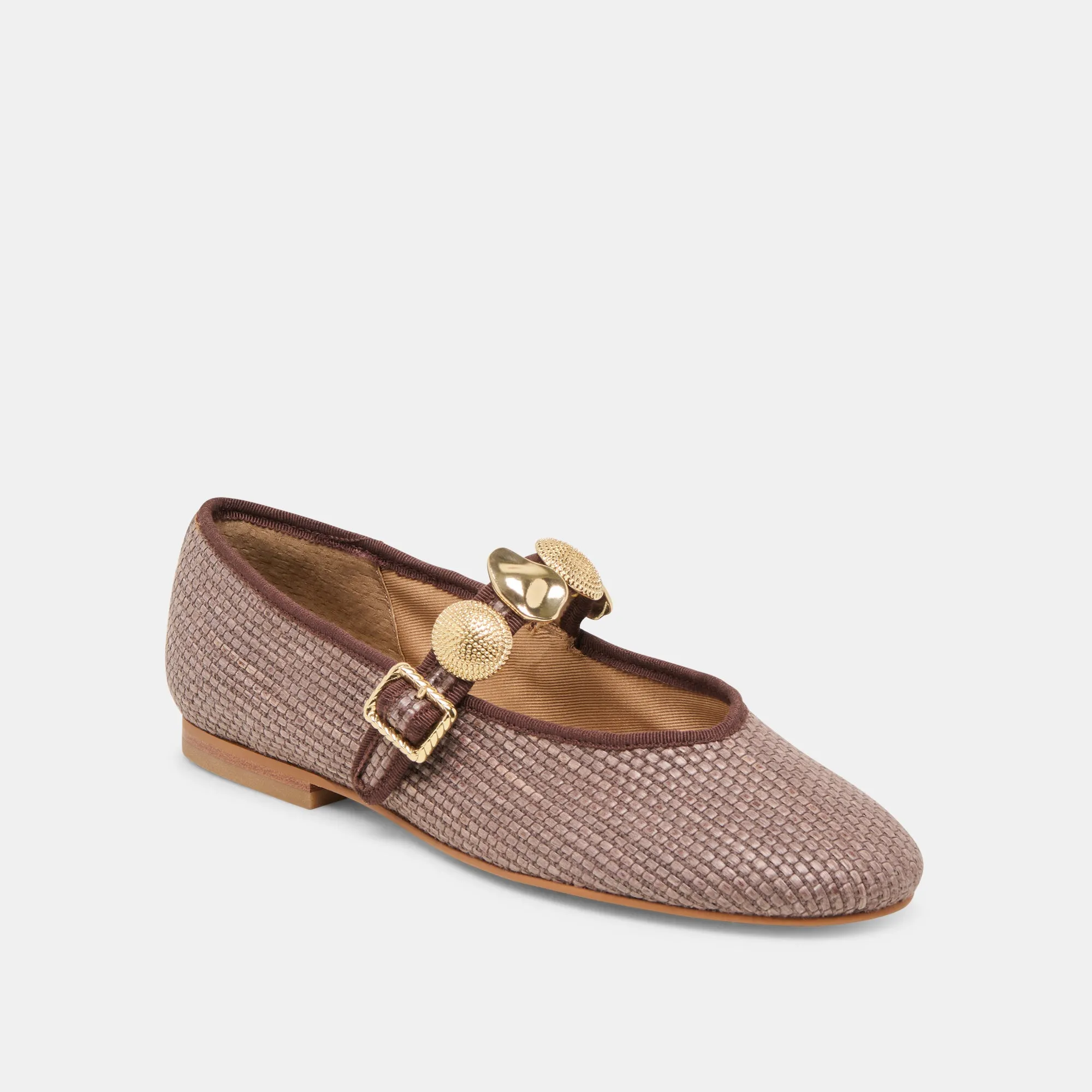 RELAN BALLET FLATS NOIX RAFFIA