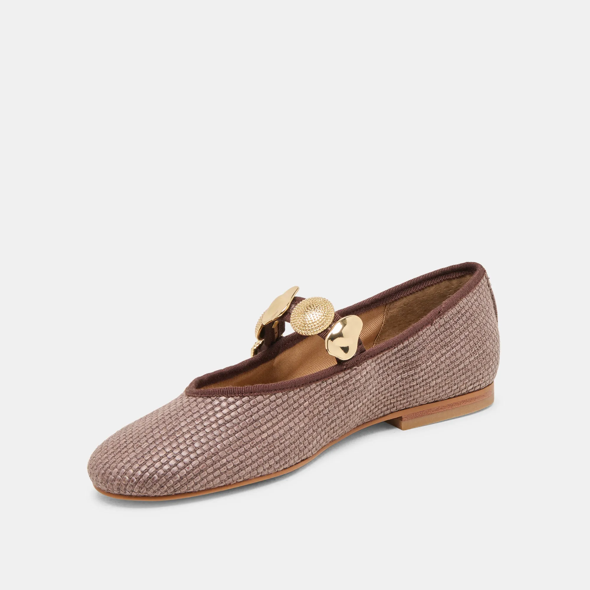 RELAN BALLET FLATS NOIX RAFFIA