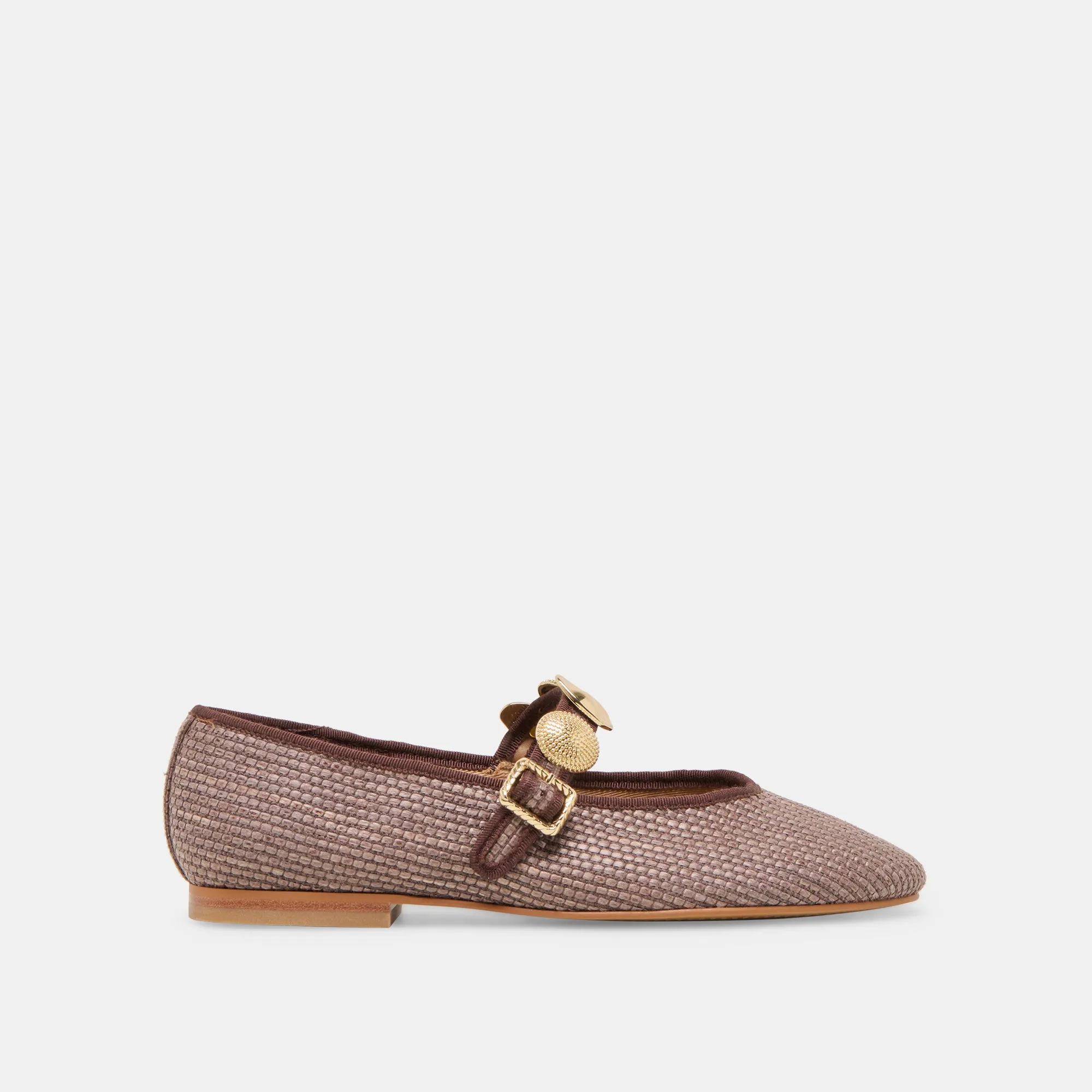 RELAN BALLET FLATS NOIX RAFFIA