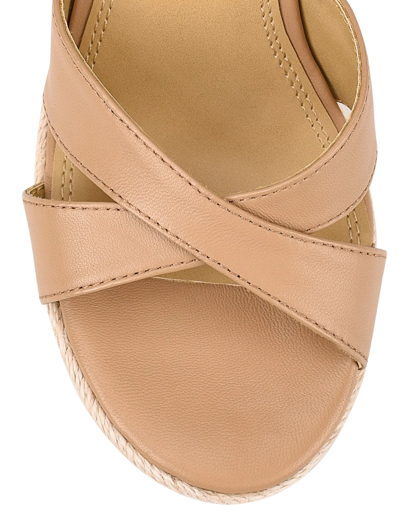 Remmie Rope Wedges - Cuir brun amande