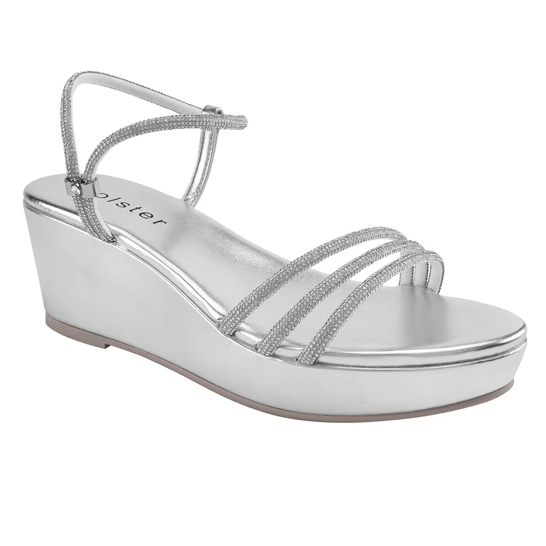 Lot Revel Wedge & Beauty Espadrille - Argent / Beige