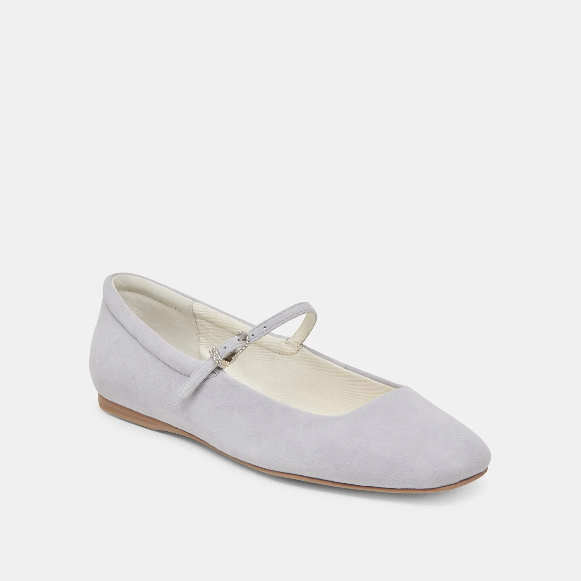 BALLERINES REYES EN DAIM BLEU PÂLE