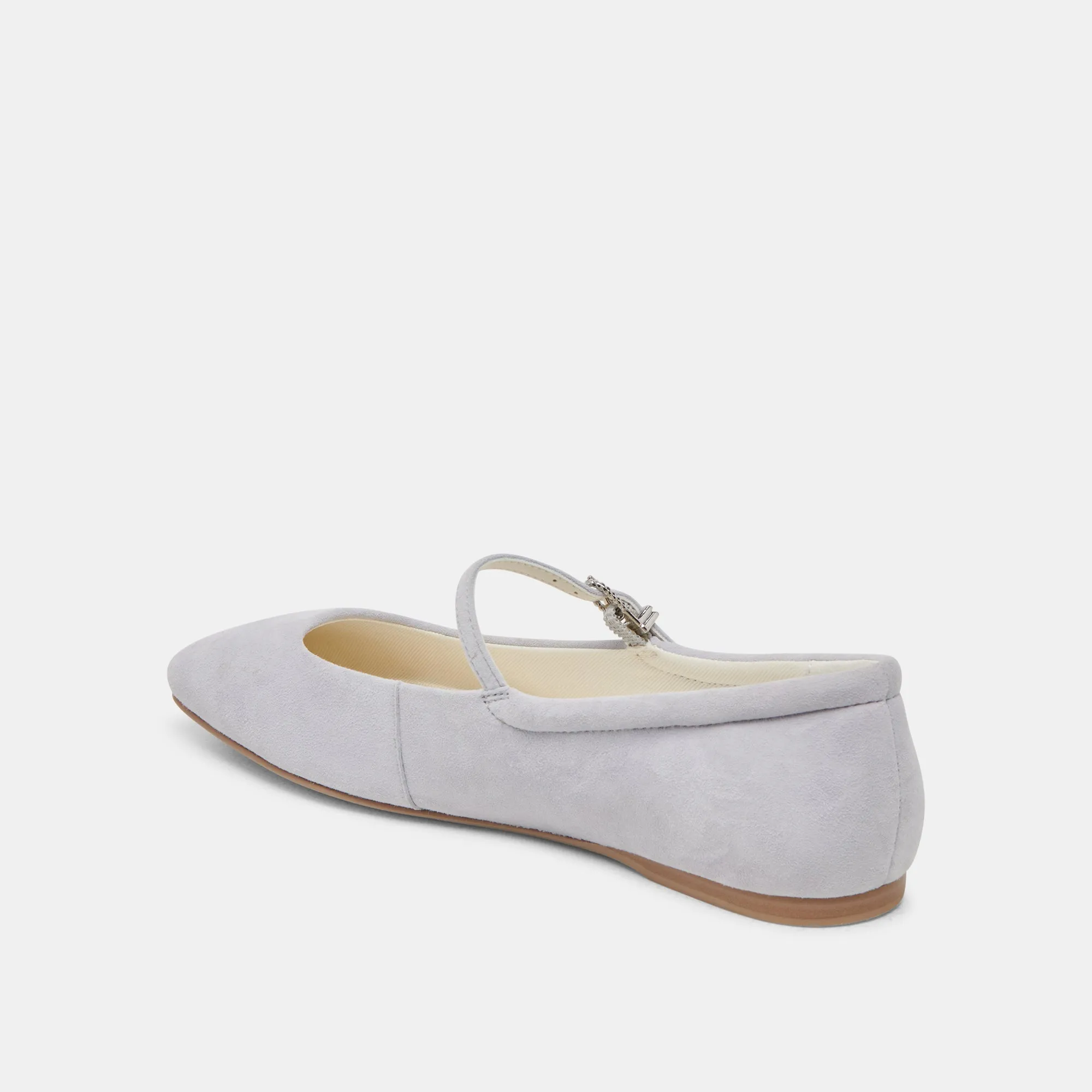 BALLERINES REYES EN DAIM BLEU PÂLE