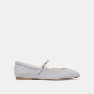 BALLERINES REYES EN DAIM BLEU PÂLE