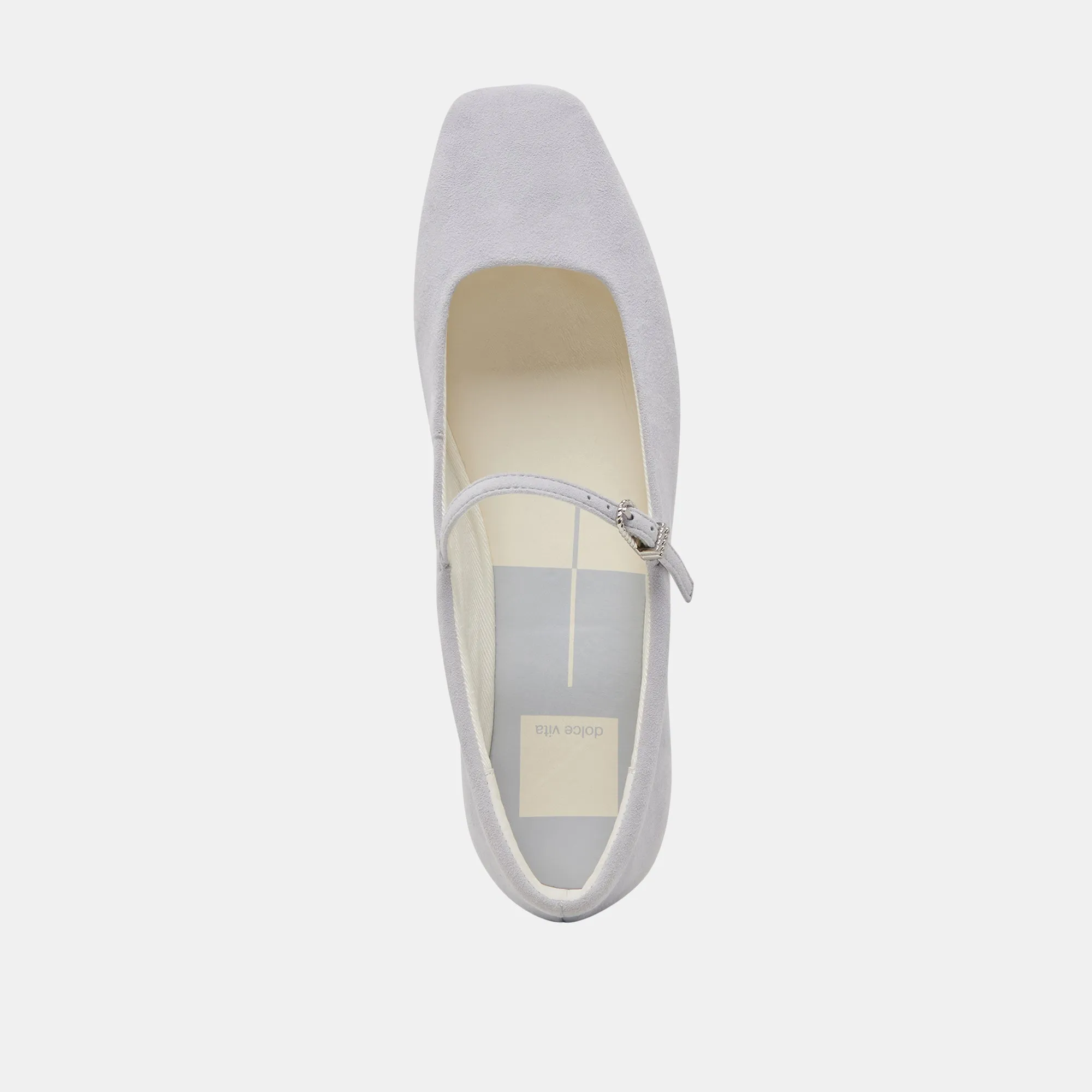 BALLERINES REYES EN DAIM BLEU PÂLE