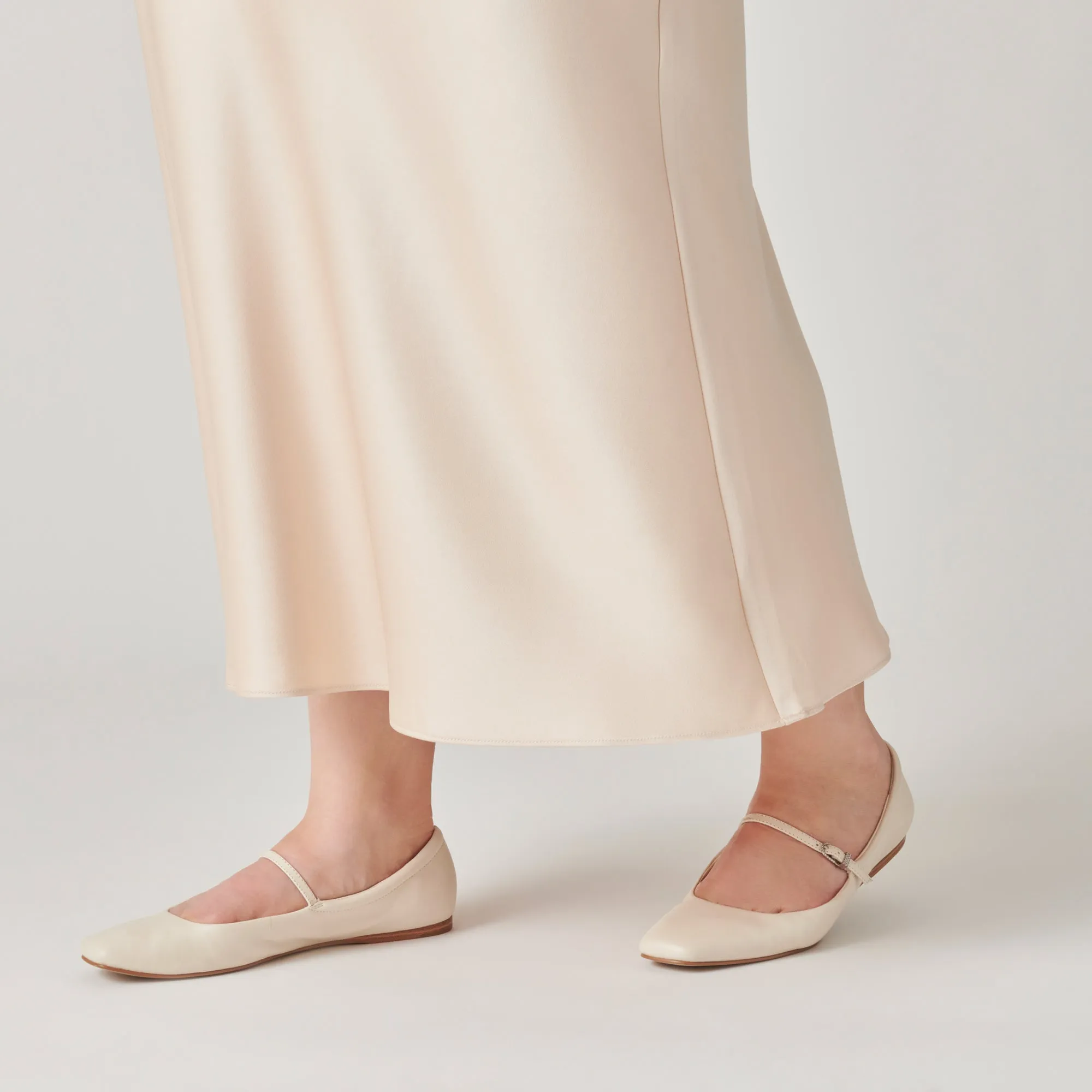 BALLERINES REYES EN CUIR IVOIRE