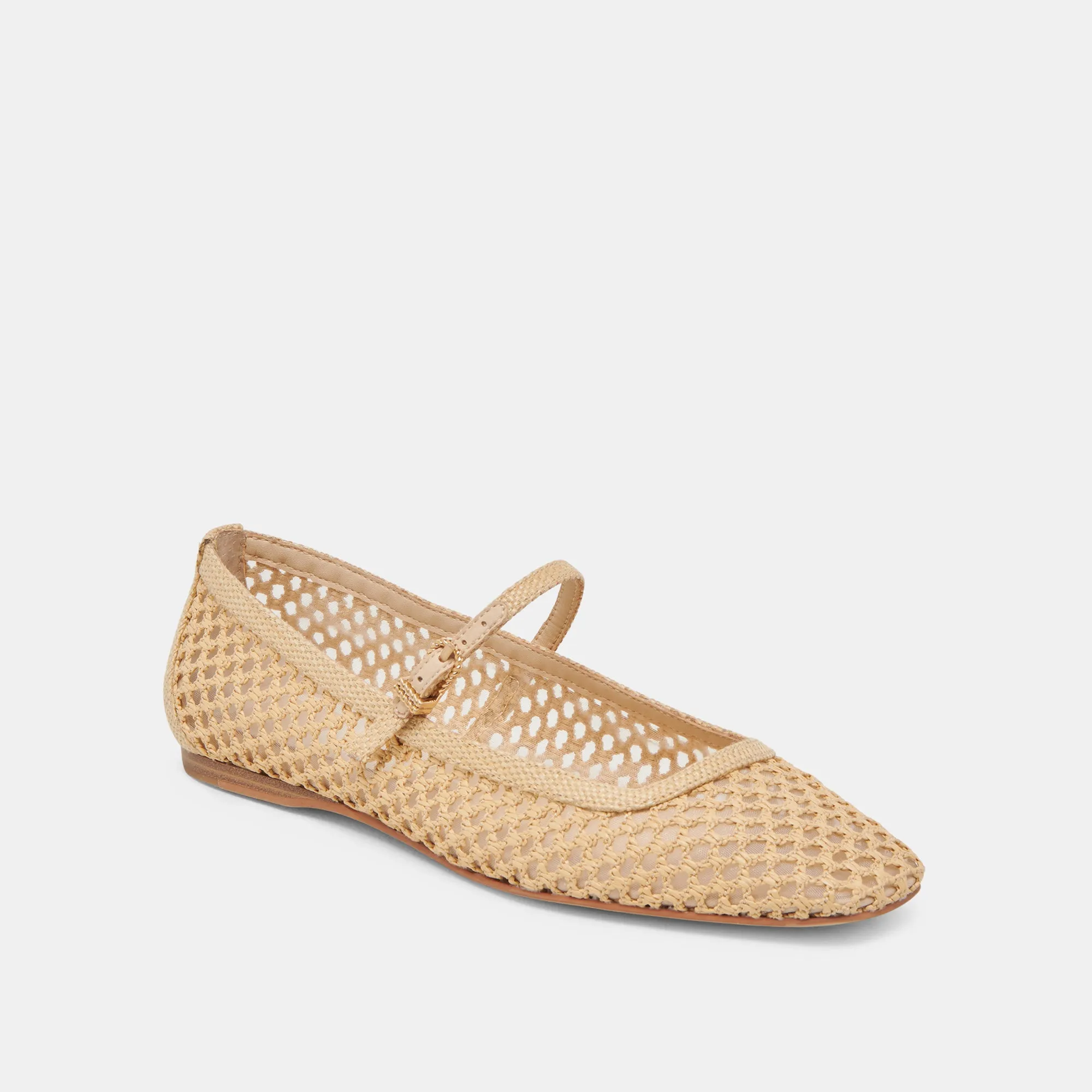REYES BALLET FLATS LT NATUREL TISSÉ RAFFIA