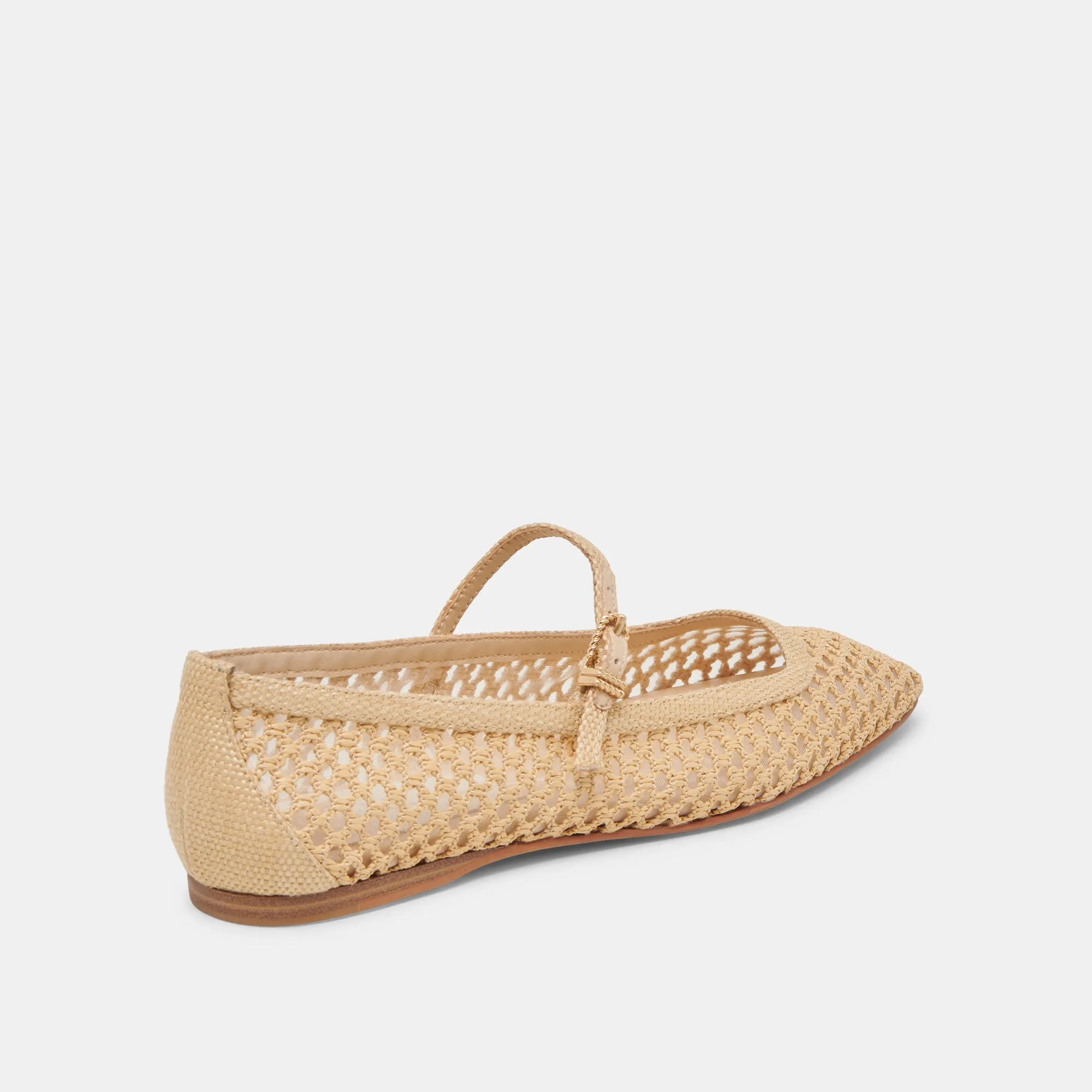 REYES BALLET FLATS LT NATUREL TISSÉ RAFFIA