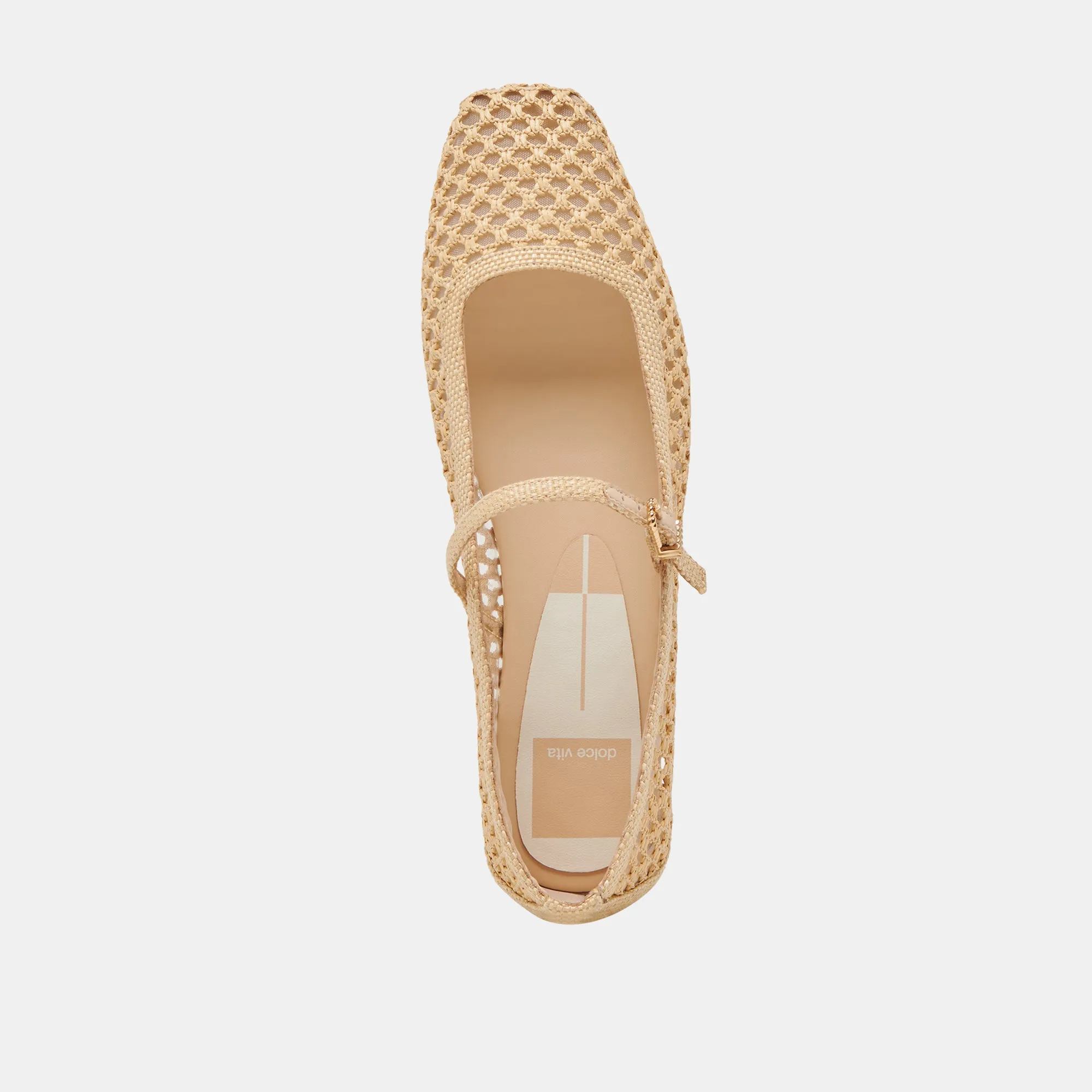 REYES BALLET FLATS LT NATUREL TISSÉ RAFFIA