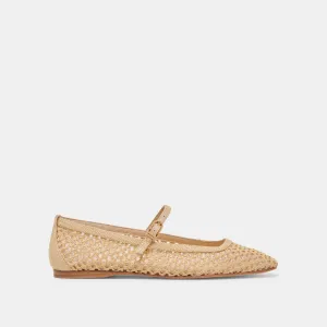 REYES BALLET FLATS LT NATUREL TISSÉ RAFFIA