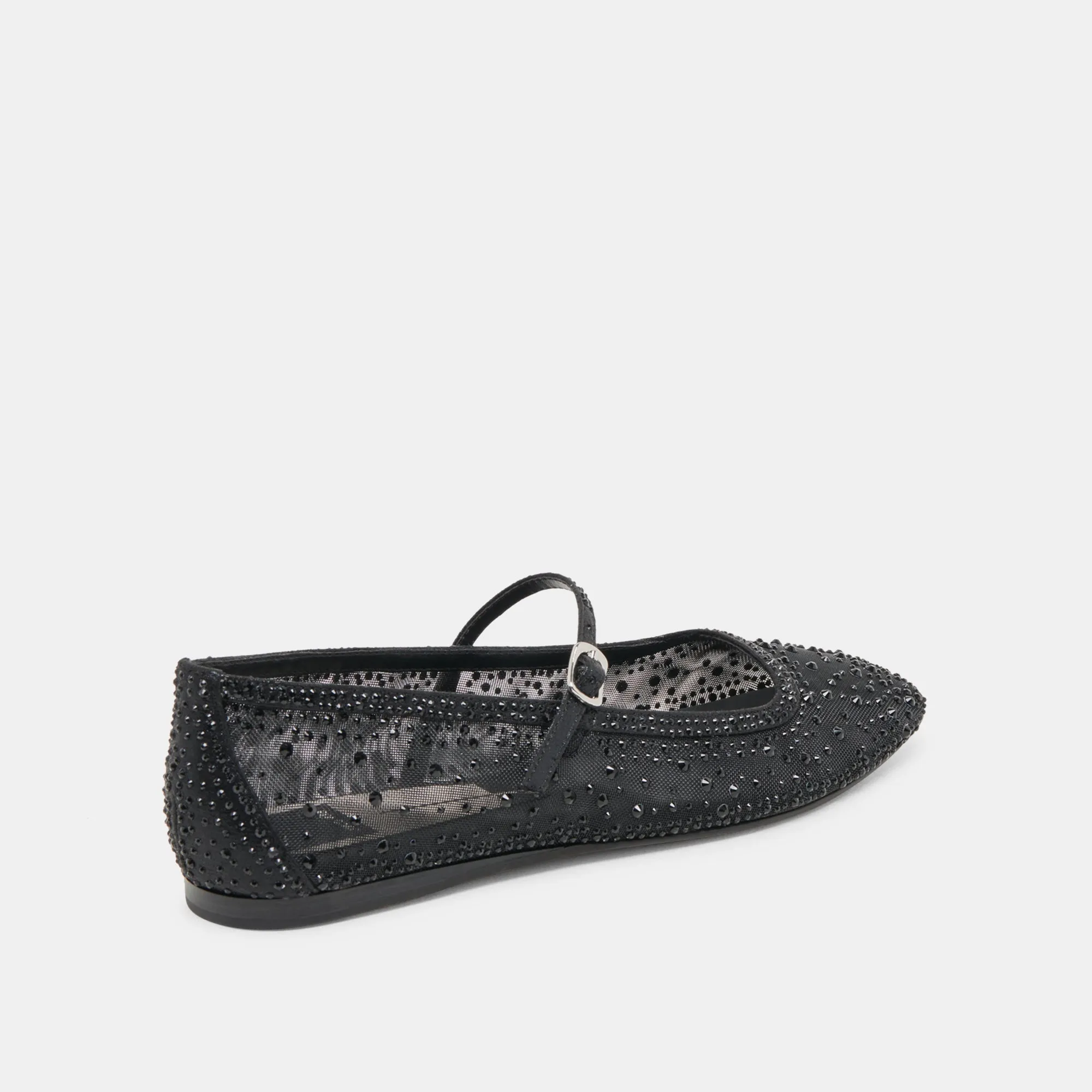 REYES BALLERINES EN CRISTAL NOIR MAILLE