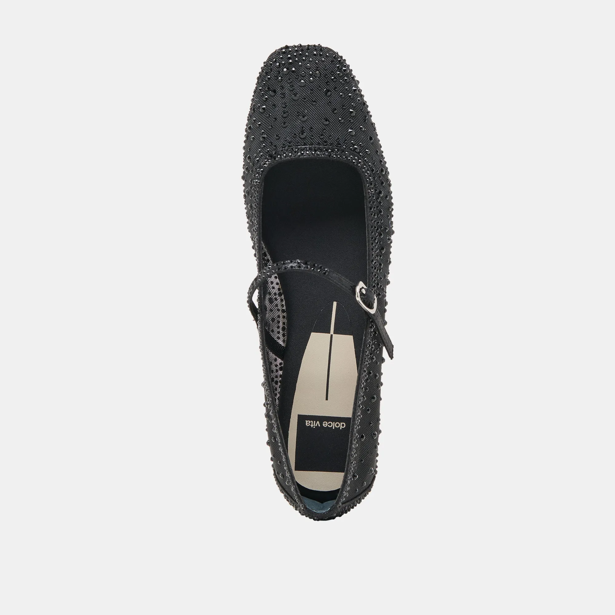 REYES BALLERINES EN CRISTAL NOIR MAILLE