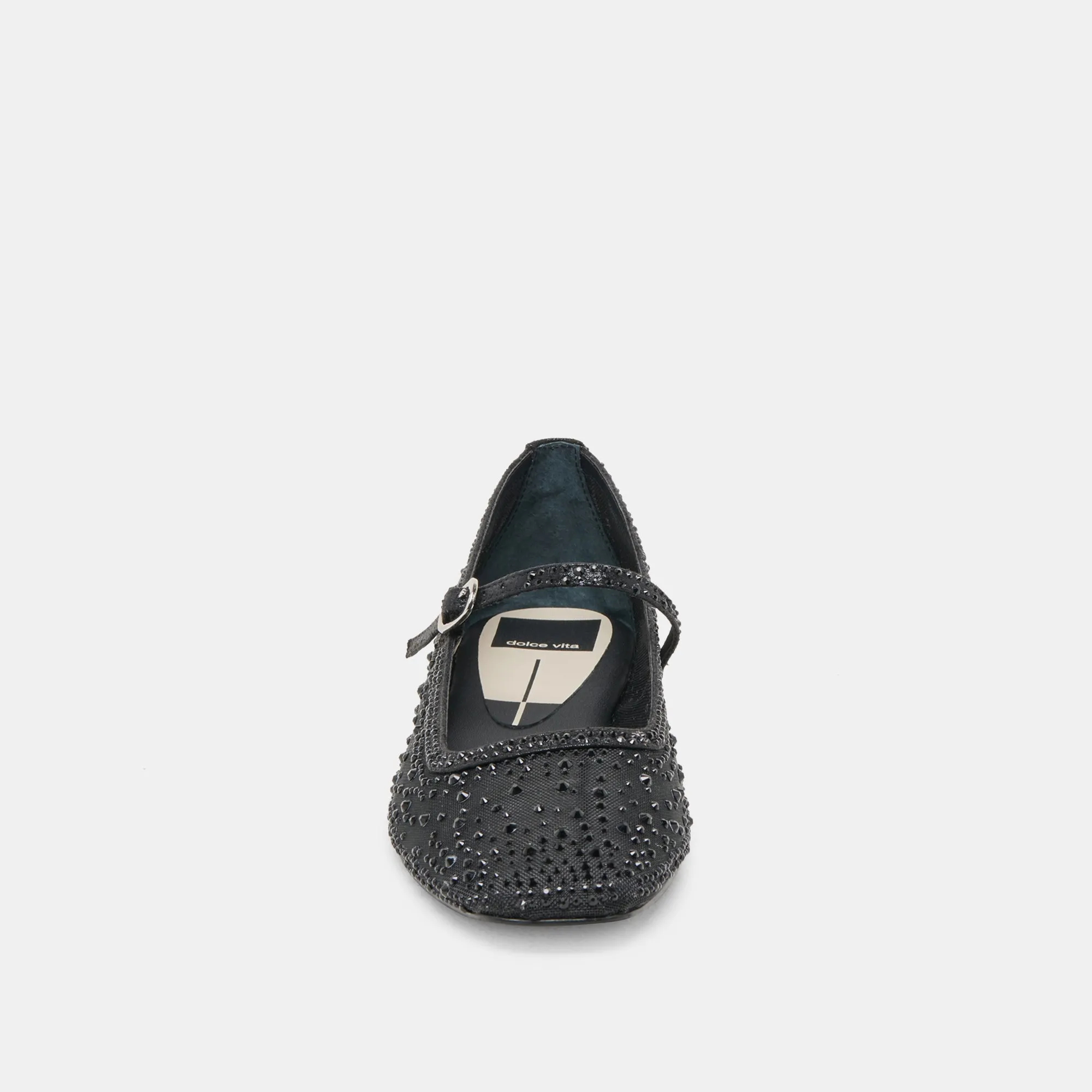 REYES BALLERINES EN CRISTAL NOIR MAILLE