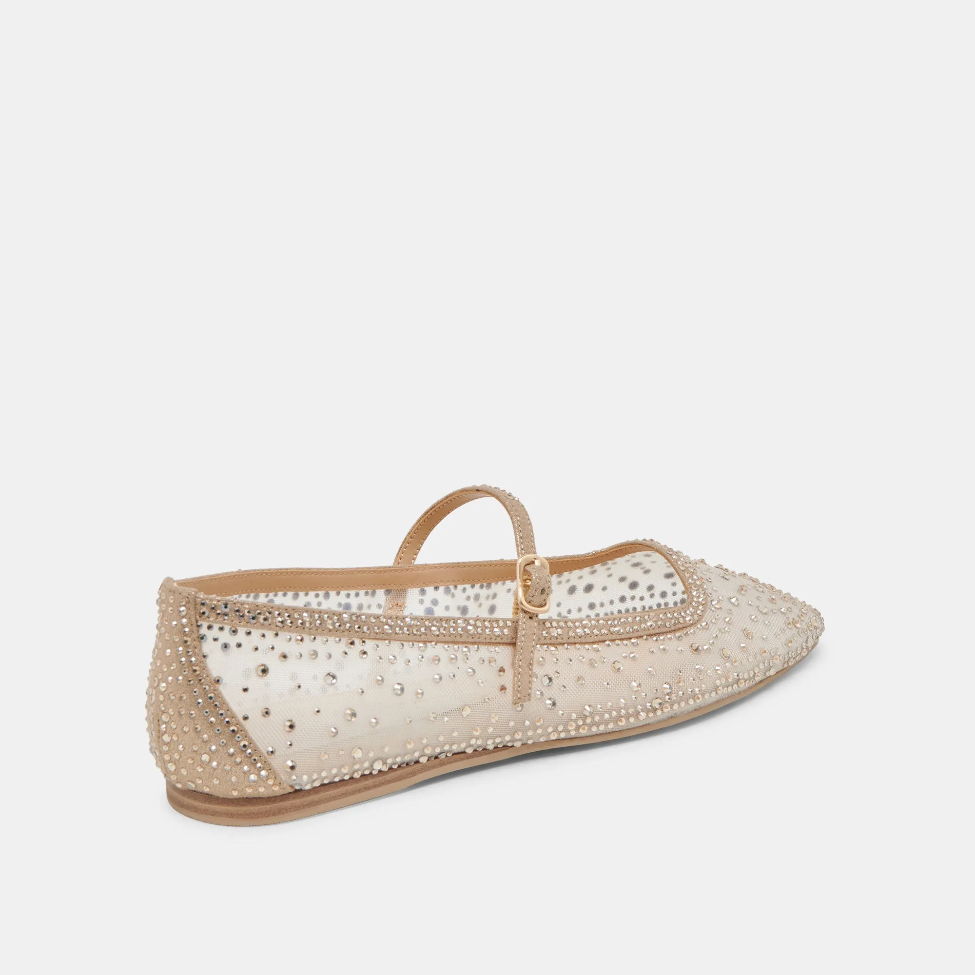 REYES BALLERINES CRYSTAL MAILLE DORÉE