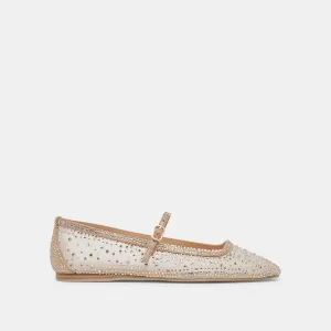 REYES BALLERINES CRYSTAL MAILLE DORÉE
