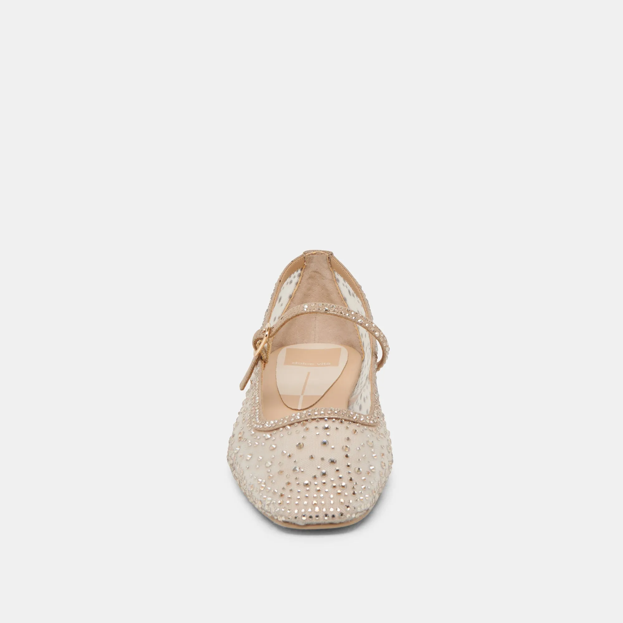 REYES BALLERINES CRYSTAL MAILLE DORÉE