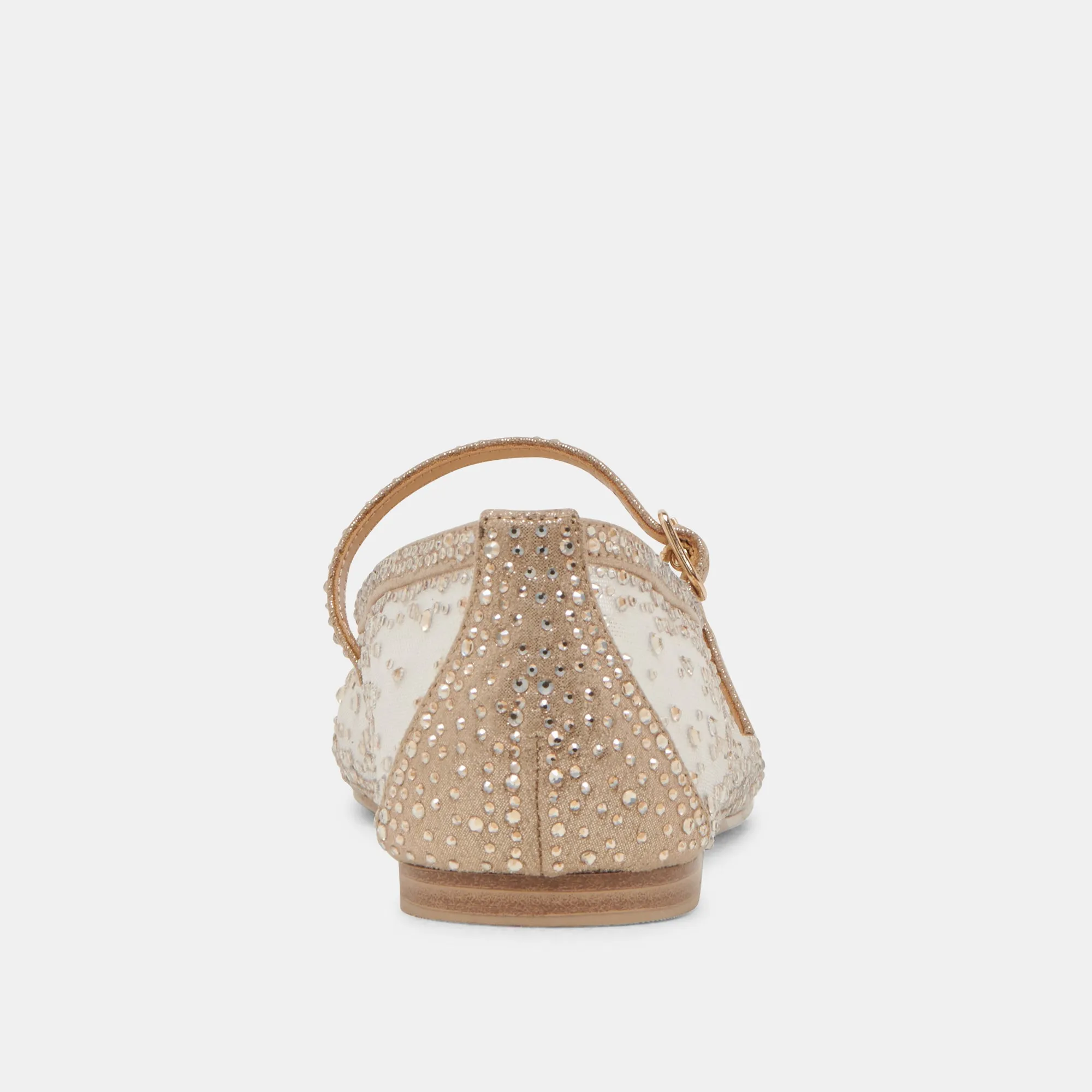 REYES BALLERINES CRYSTAL MAILLE DORÉE