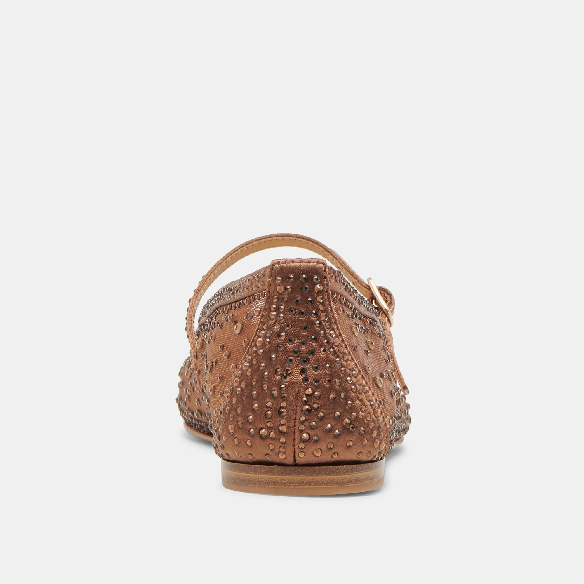 REYES BALLERINES CRYSTAL BRUN MOYEN MAILLE