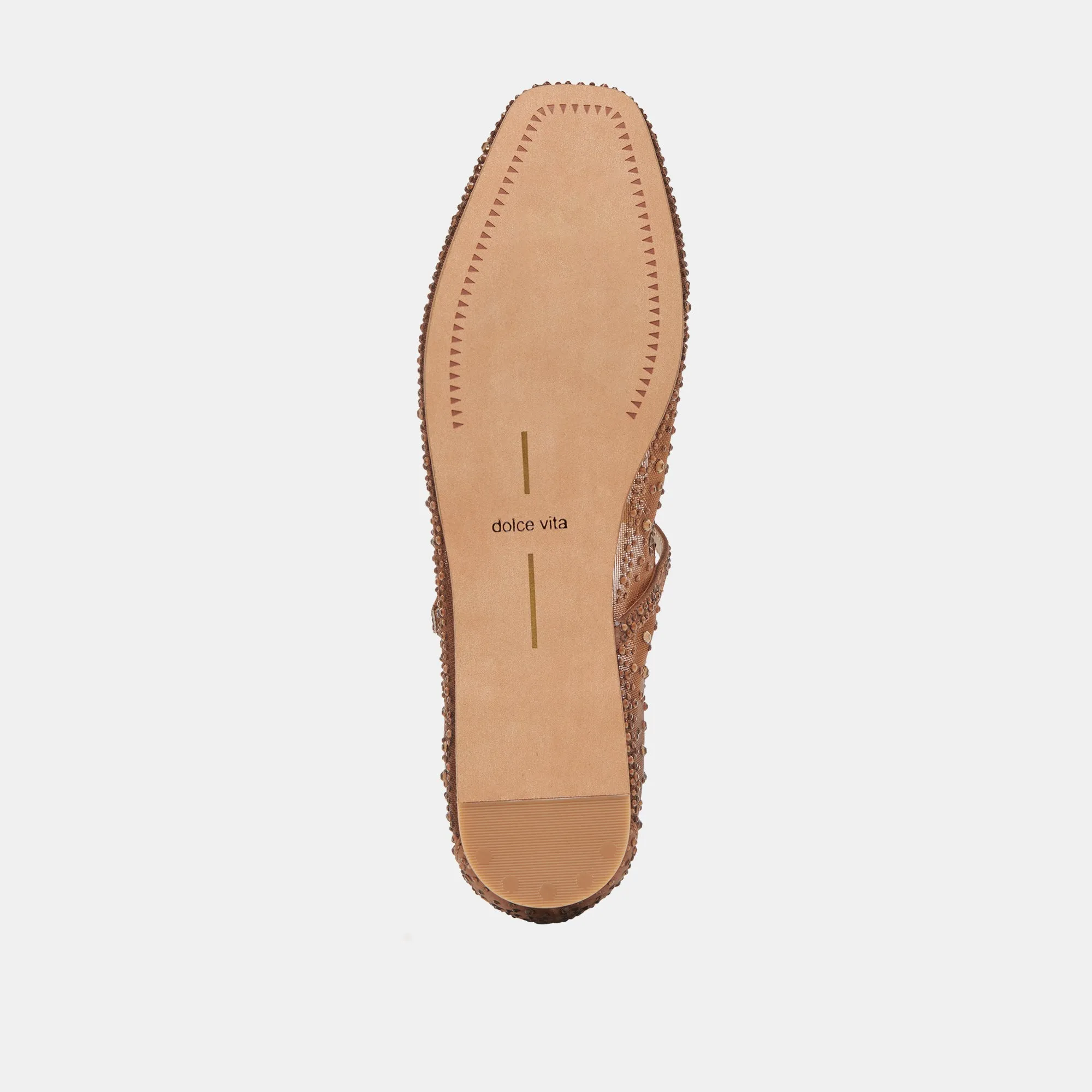 REYES BALLERINES CRYSTAL BRUN MOYEN MAILLE