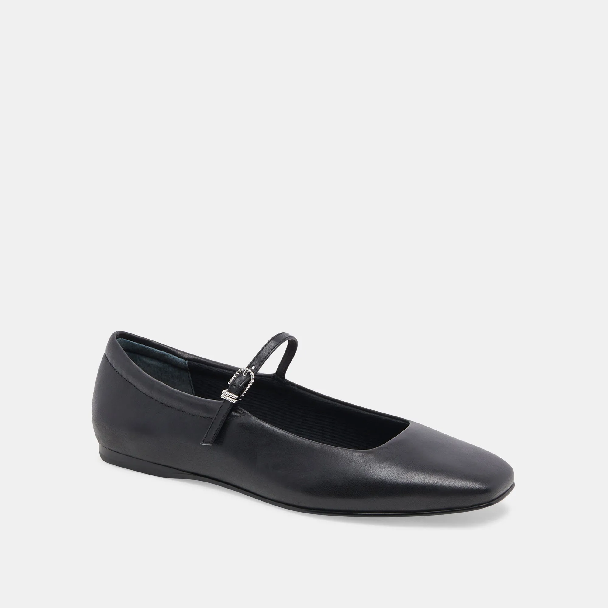 REYES BALLERINES LARGES EN CUIR NOIR