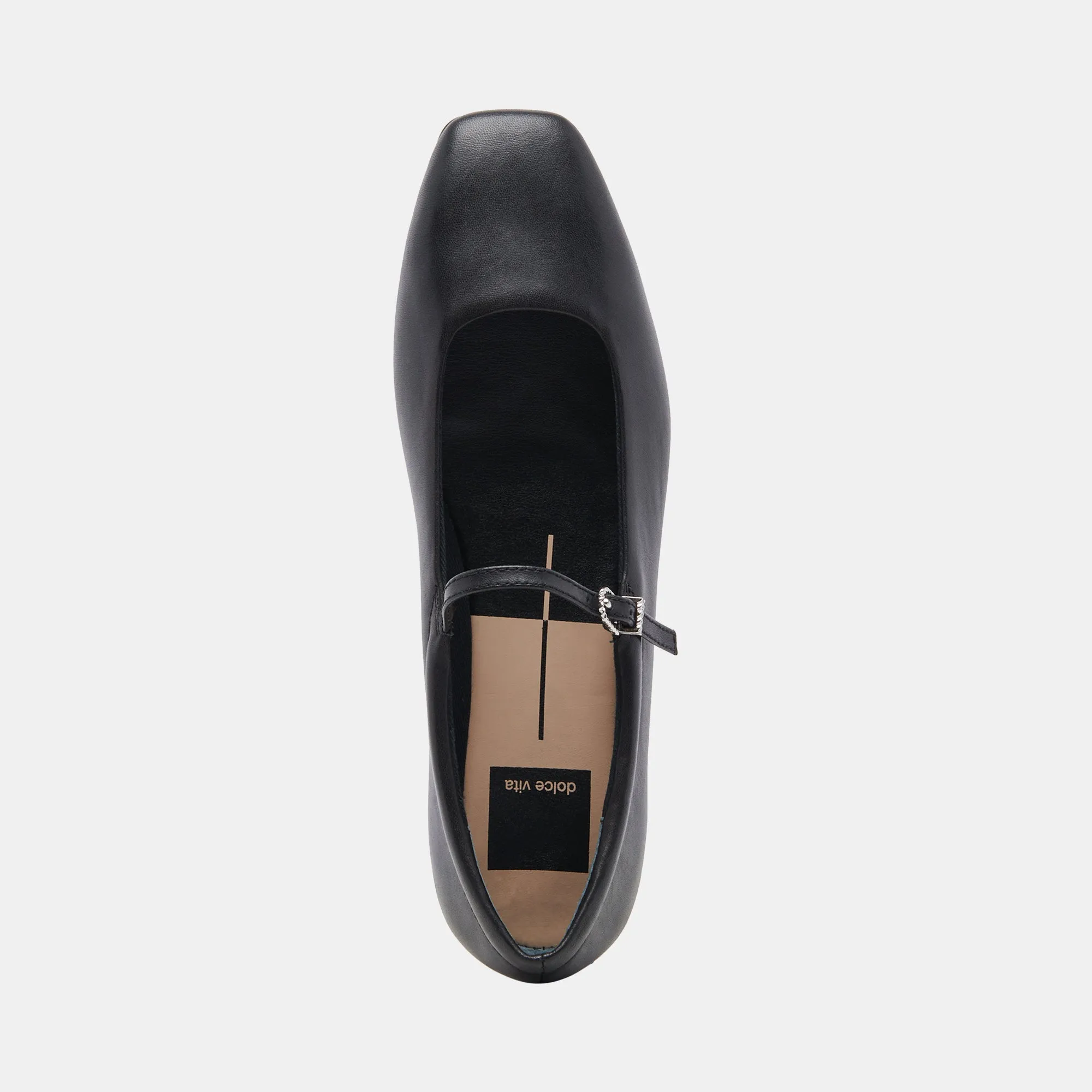 REYES BALLERINES LARGES EN CUIR NOIR