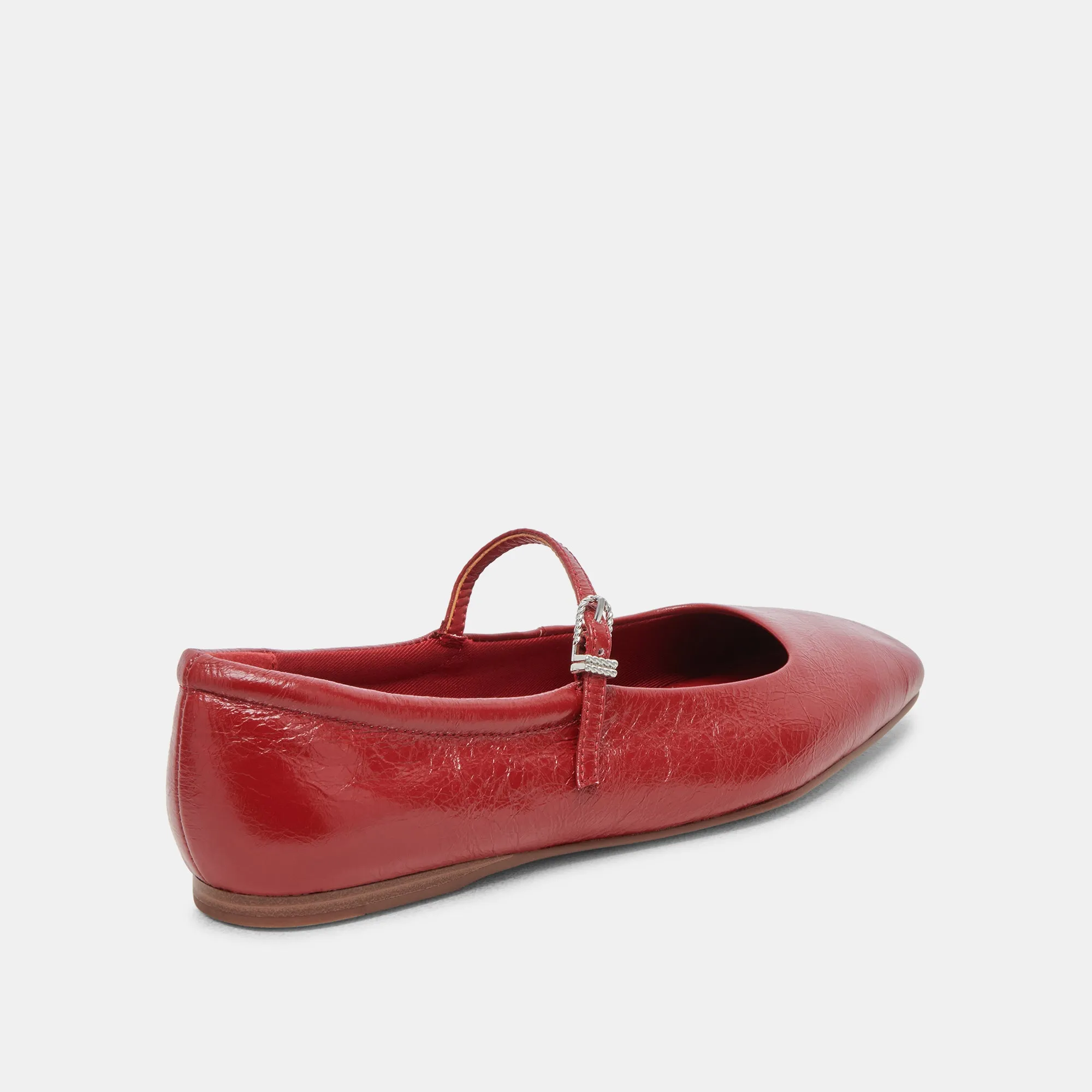 REYES BALLETINES LARGES ROUGE VERNIS FROISSÉ