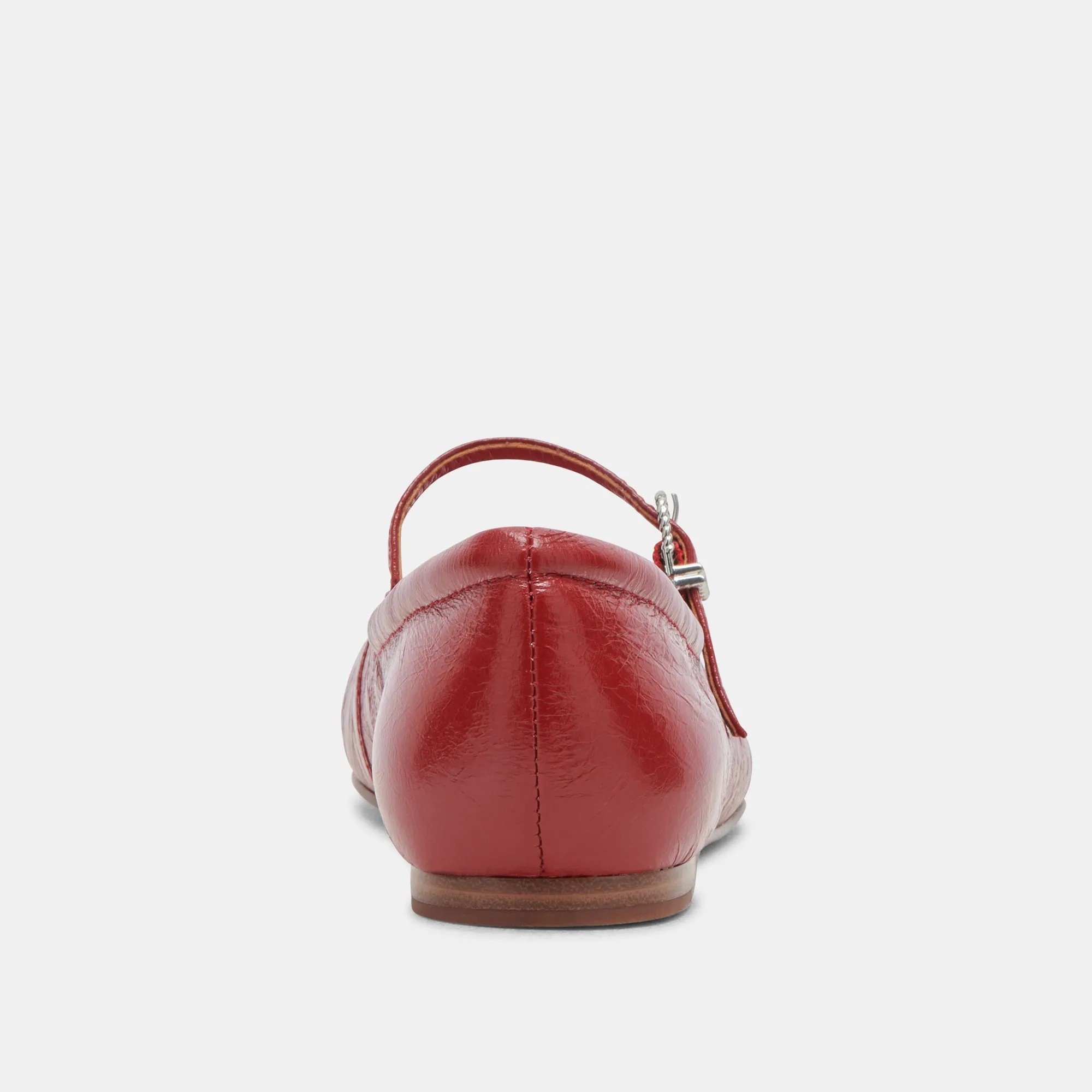 REYES BALLETINES LARGES ROUGE VERNIS FROISSÉ