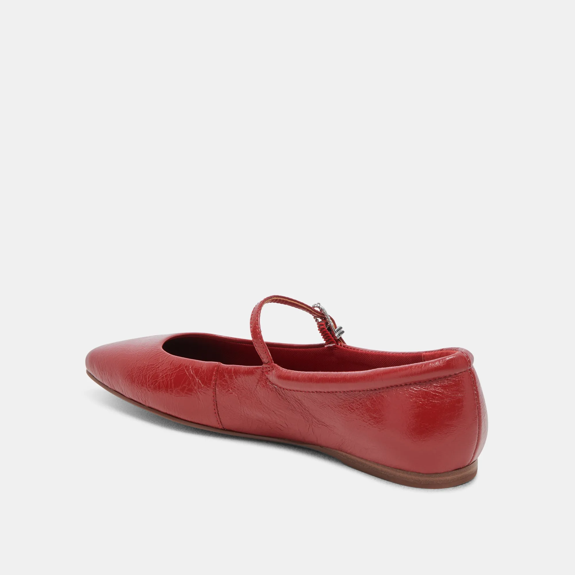 REYES BALLETINES LARGES ROUGE VERNIS FROISSÉ