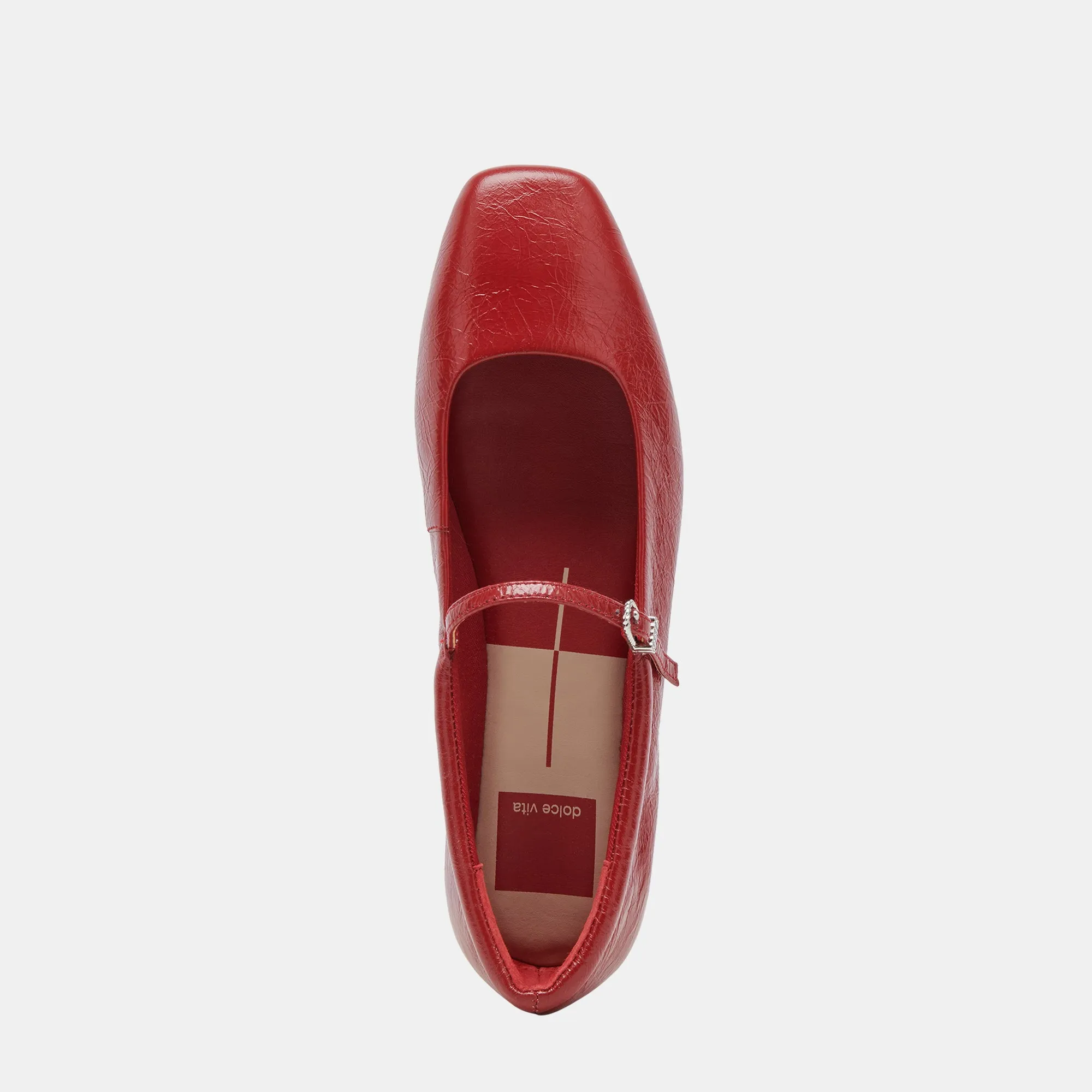 REYES BALLETINES LARGES ROUGE VERNIS FROISSÉ
