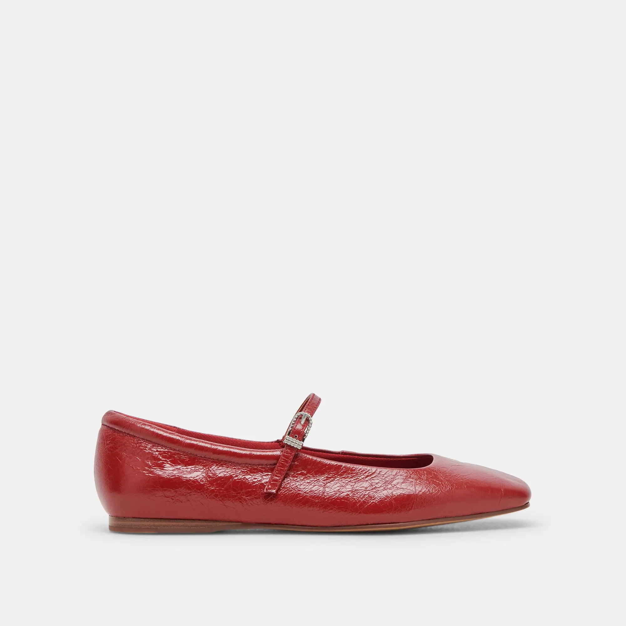 REYES BALLETINES LARGES ROUGE VERNIS FROISSÉ