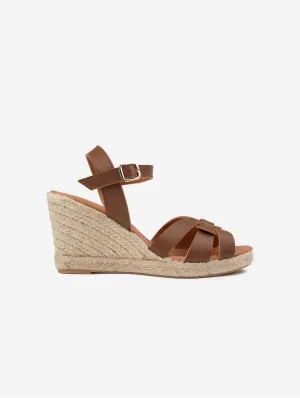 Escarpins compensés en simili-cuir vegan pour femmes Rhubarb | Beige