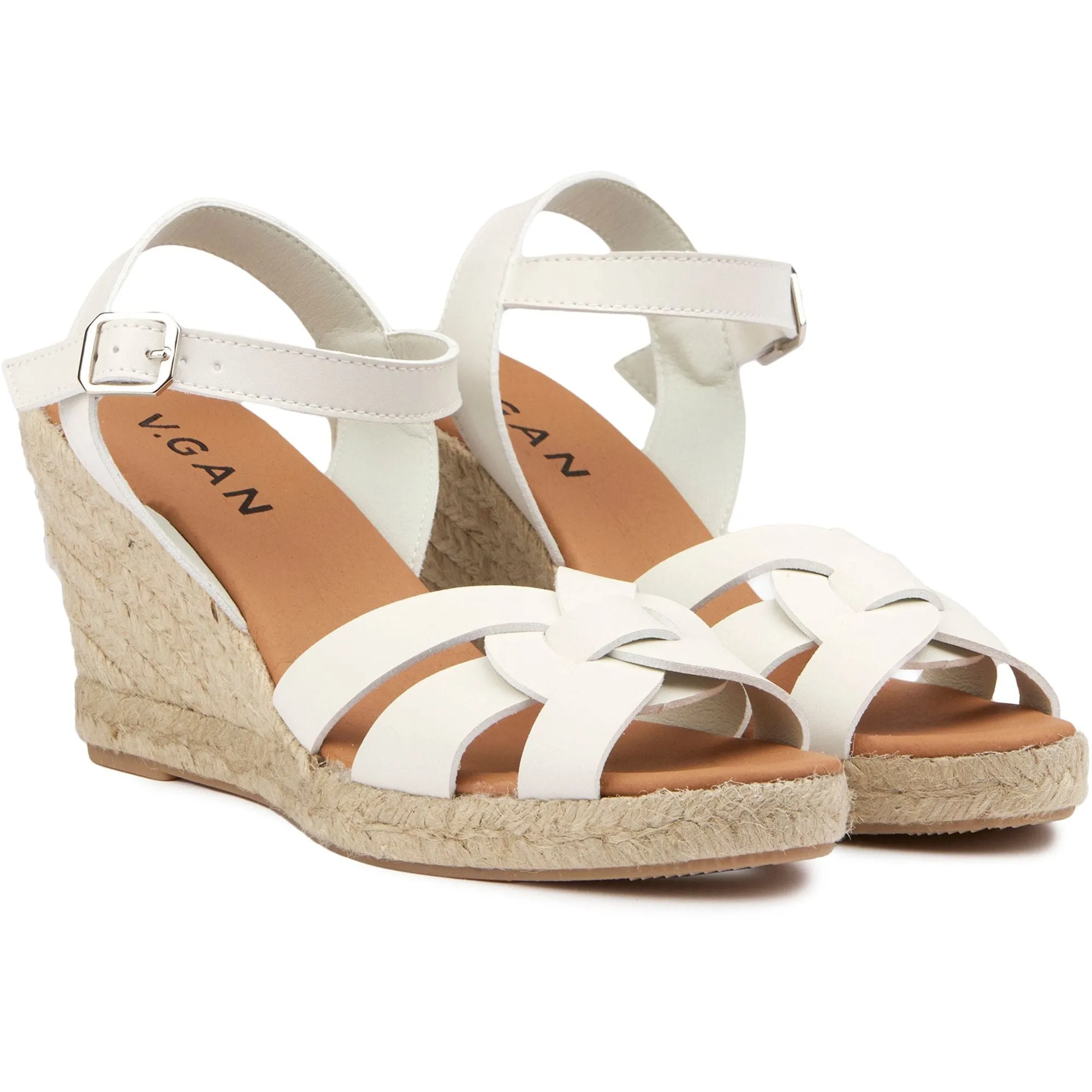 Escarpins à plateforme en simili cuir vegan pour femmes Rhubarb | Blanc