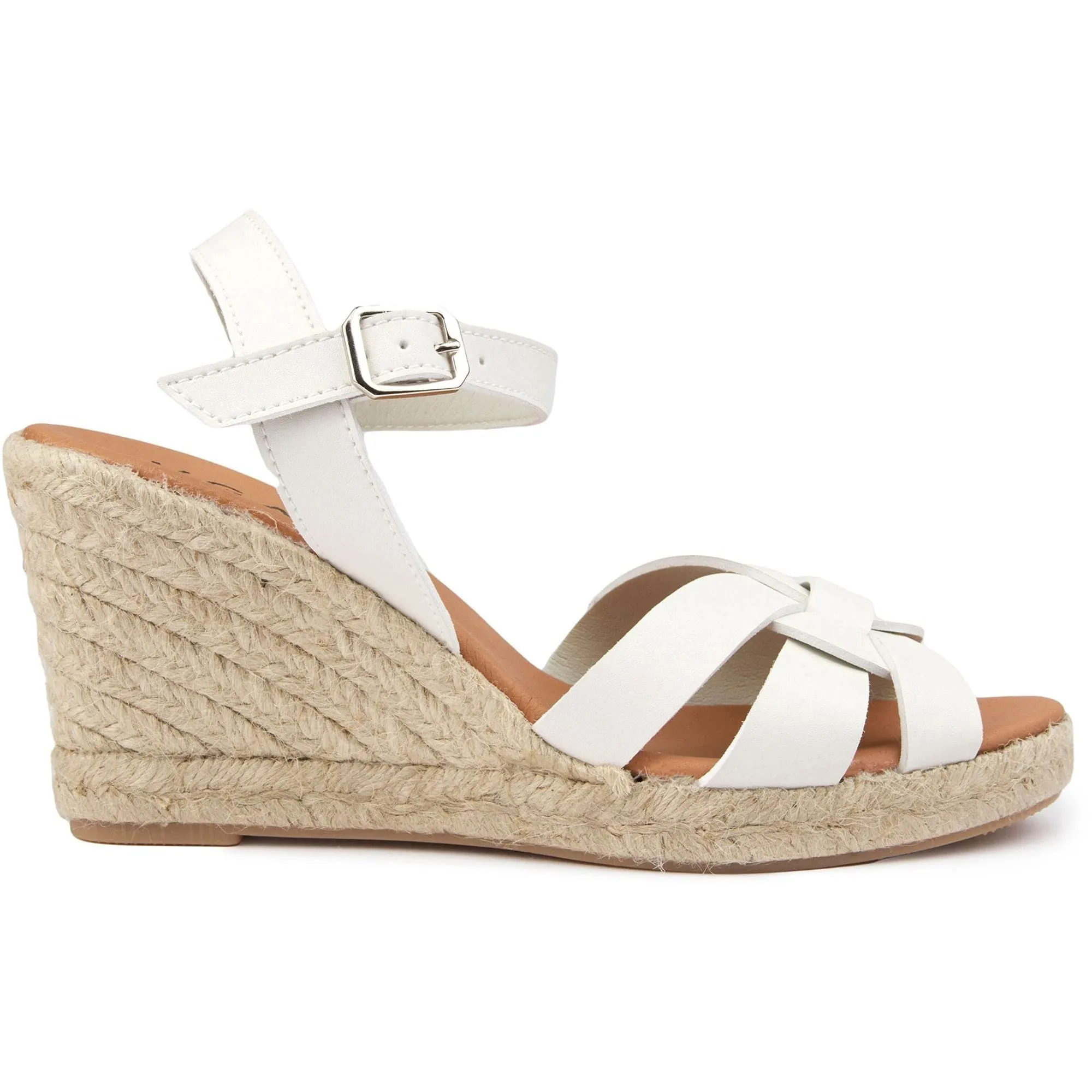 Escarpins à plateforme en simili cuir vegan pour femmes Rhubarb | Blanc