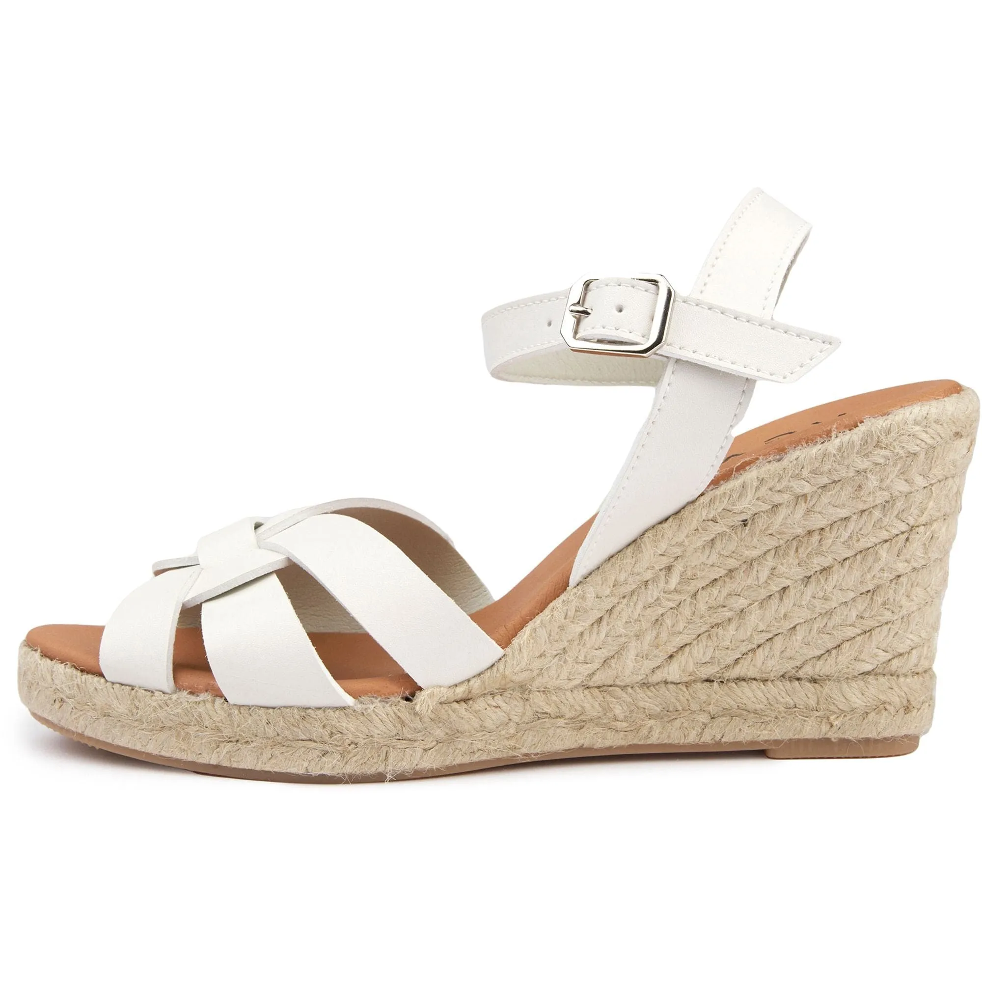 Escarpins à plateforme en simili cuir vegan pour femmes Rhubarb | Blanc