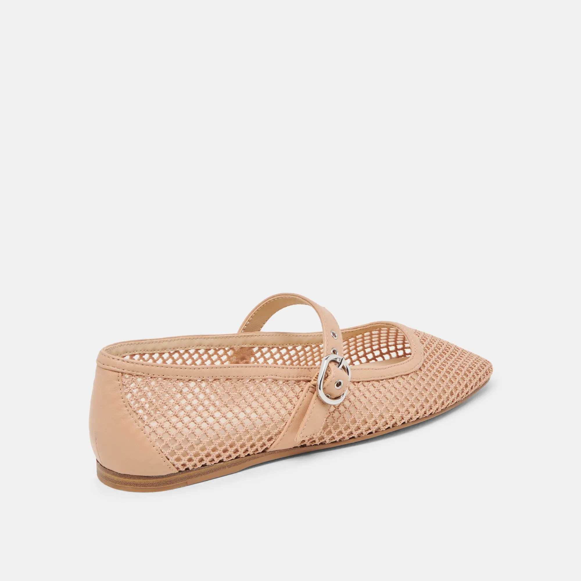 RODNI BALLERINES EN MAILLE TISSÉE BEIGE CLAIR